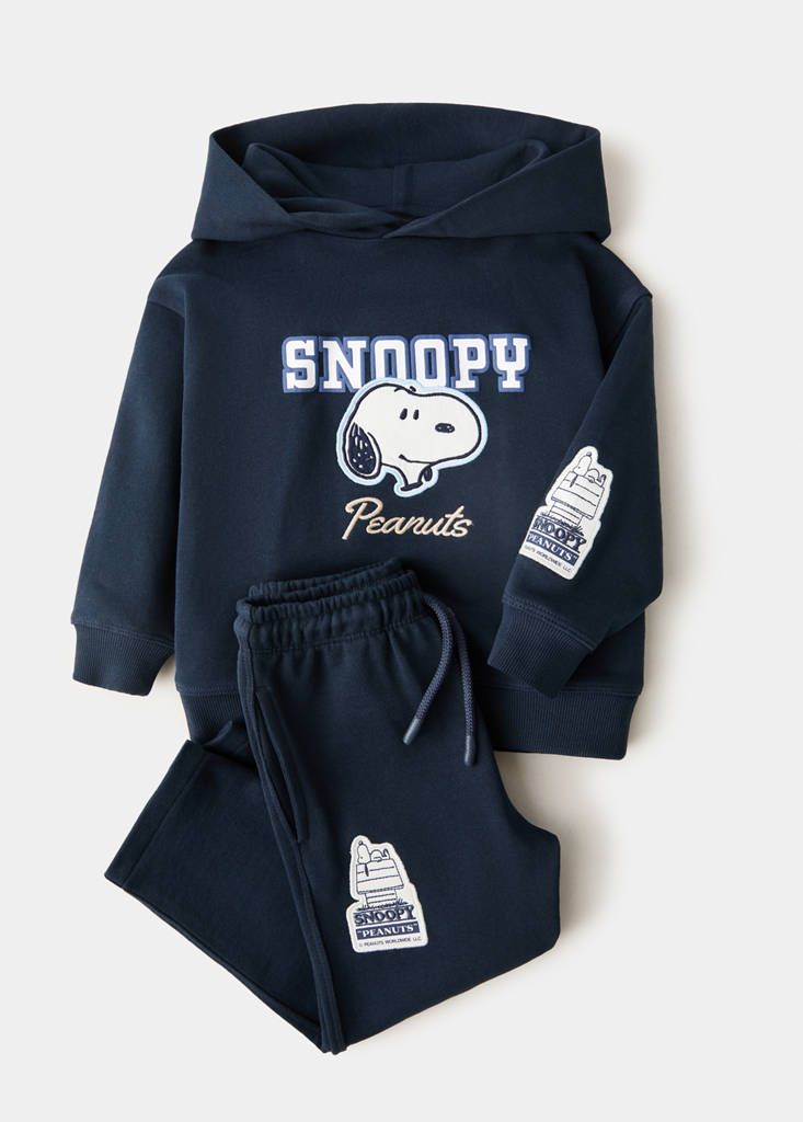 Snoopy embroidered joggers — Navy