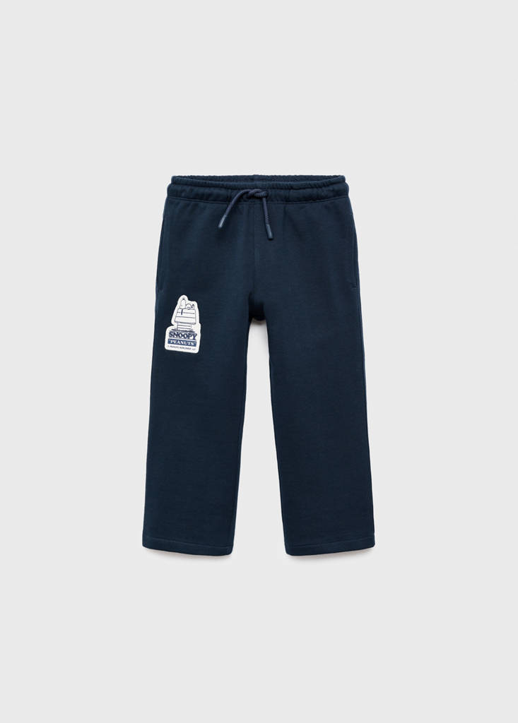 Snoopy embroidered joggers — Navy