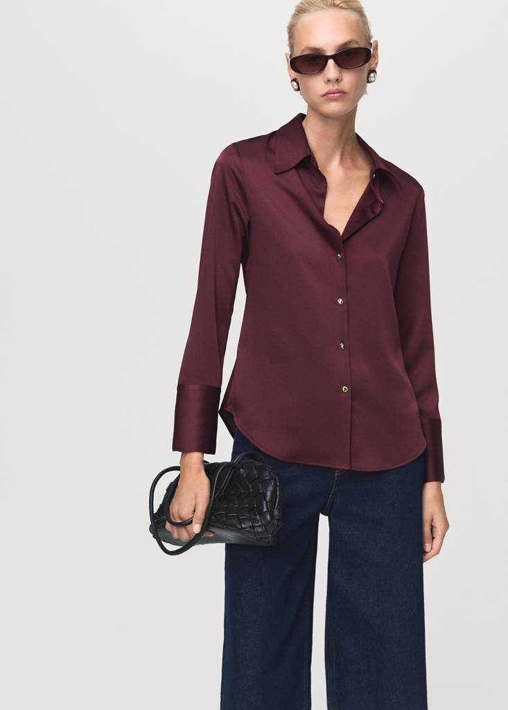 Satin finish flowy shirt