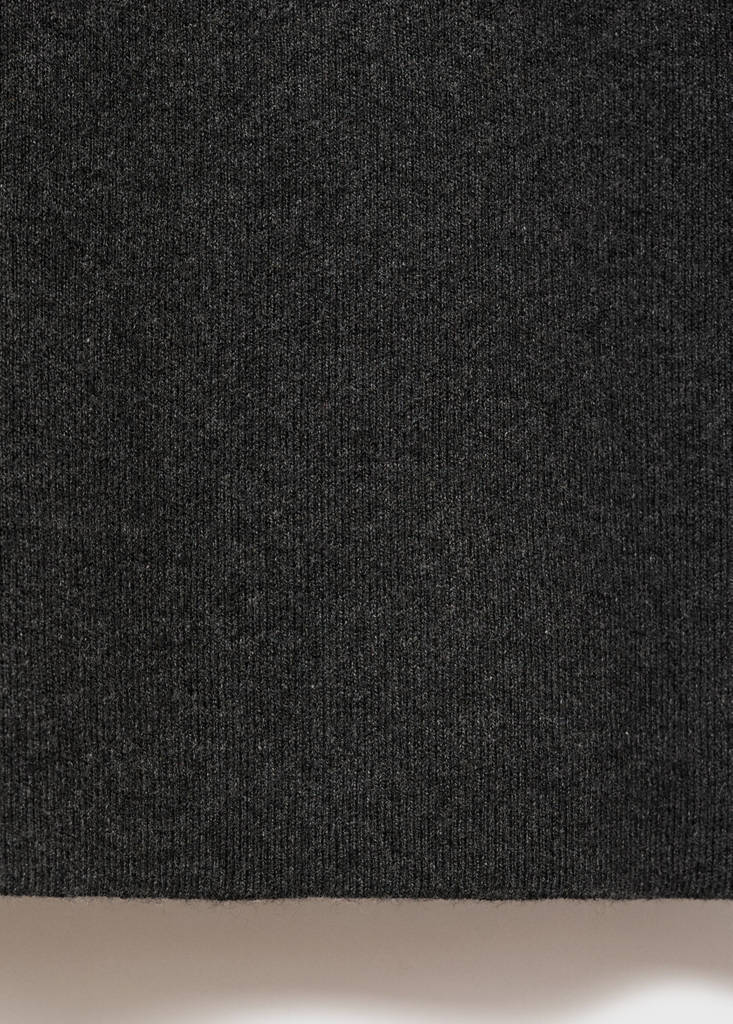 Knitted dress with polo neck — Dark Heather Grey