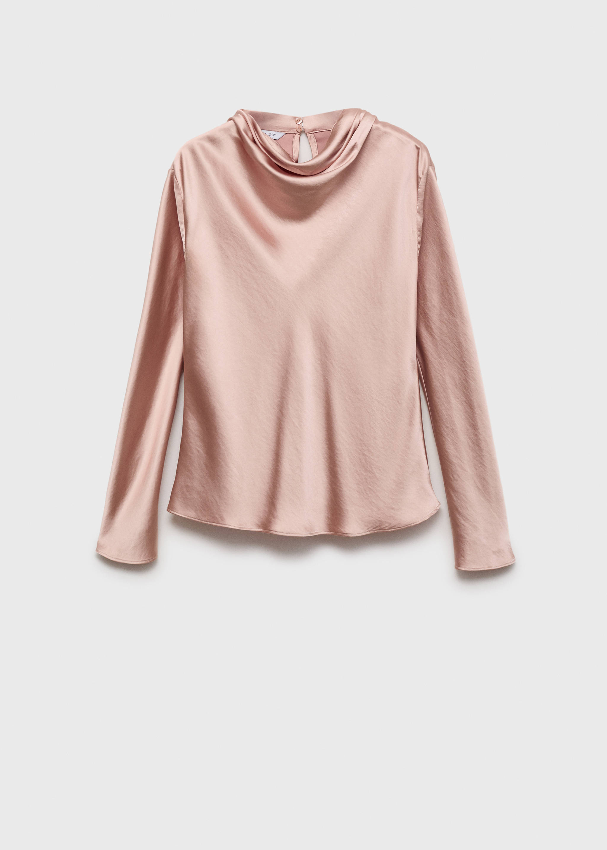 Satin blouse with draped neck - Article without model