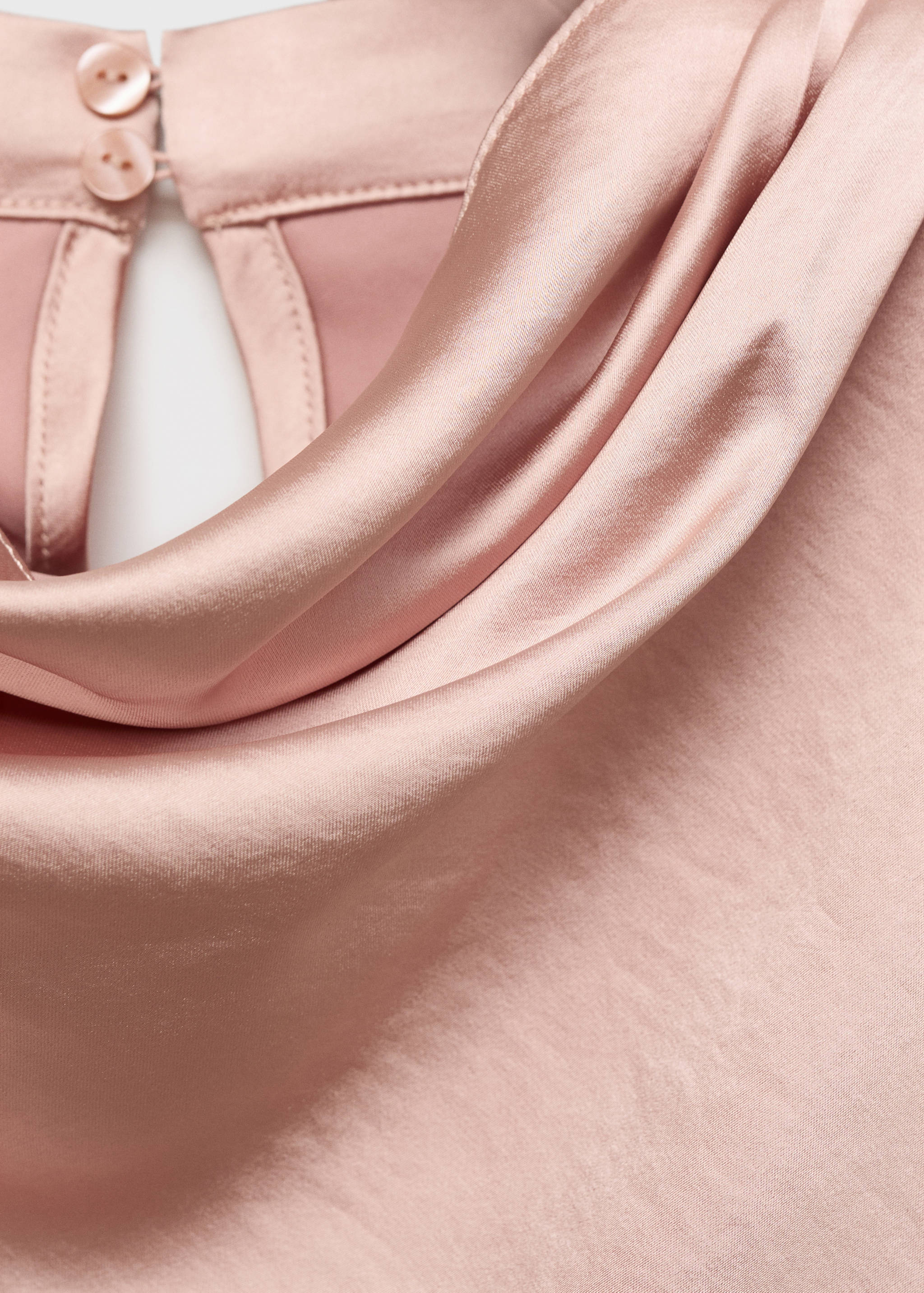 Satin blouse with draped neck - Details of the article 8
