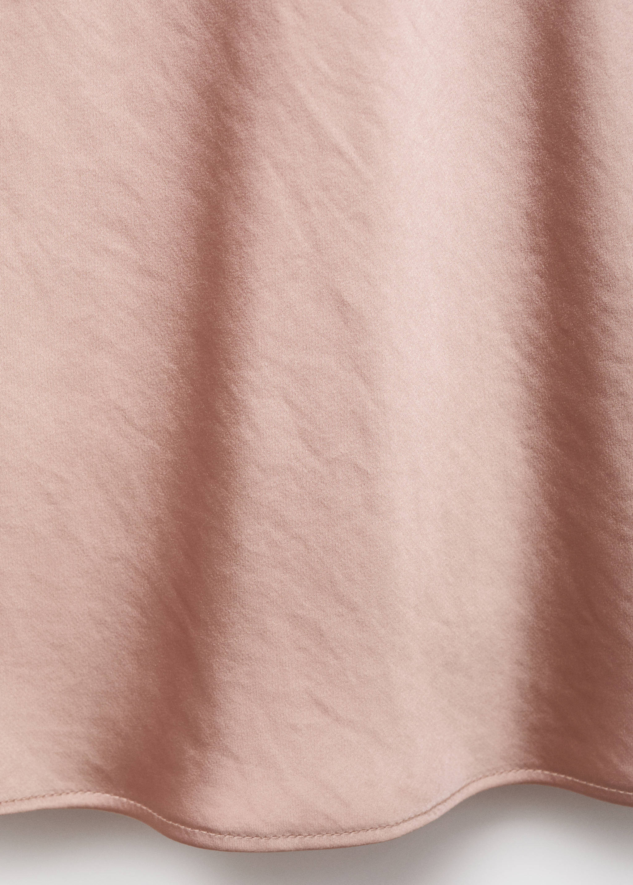 Satin blouse with draped neck - Details of the article 0