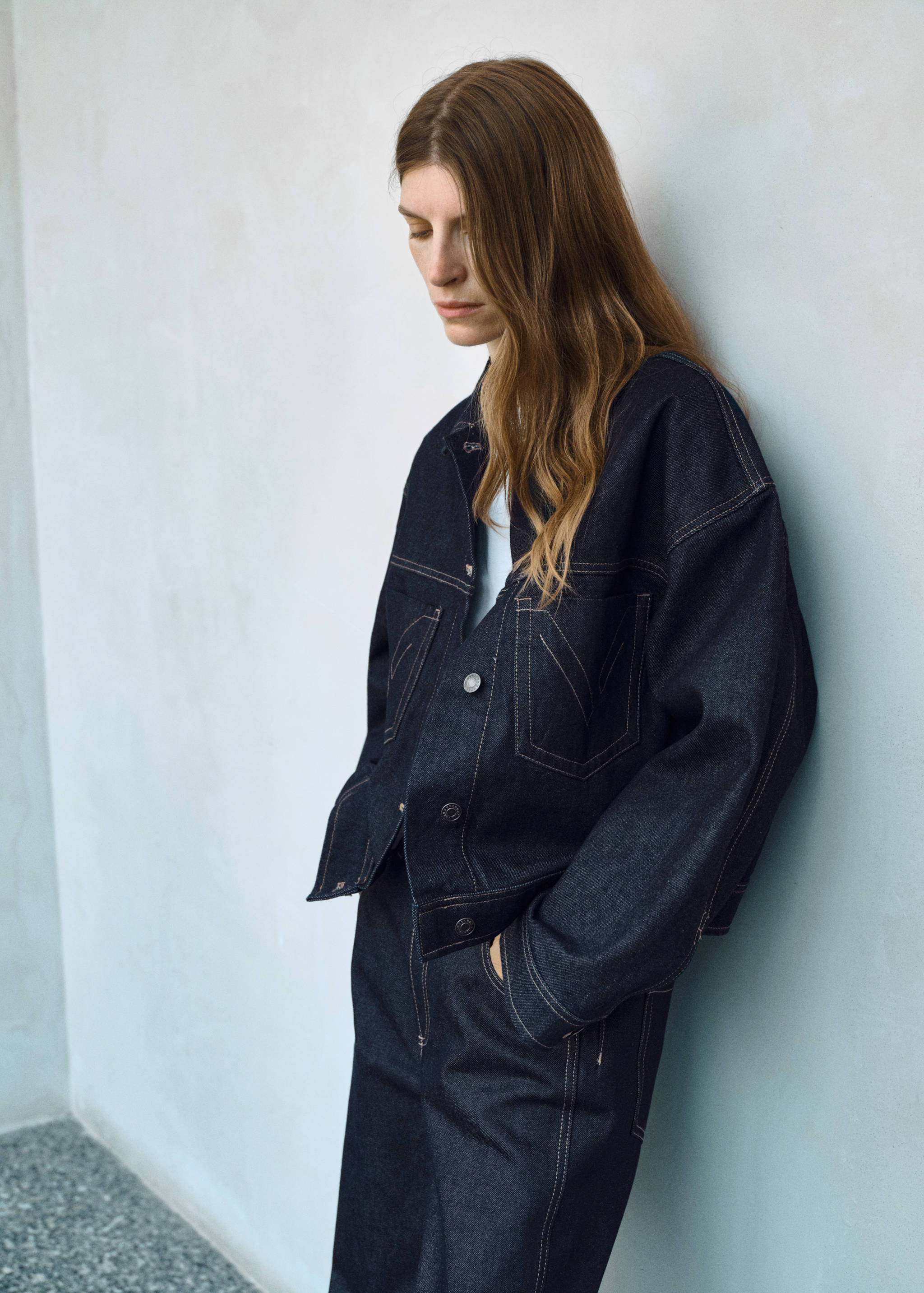 Casaco de ganga com costuras decorativas - Pormenor do artigo 2