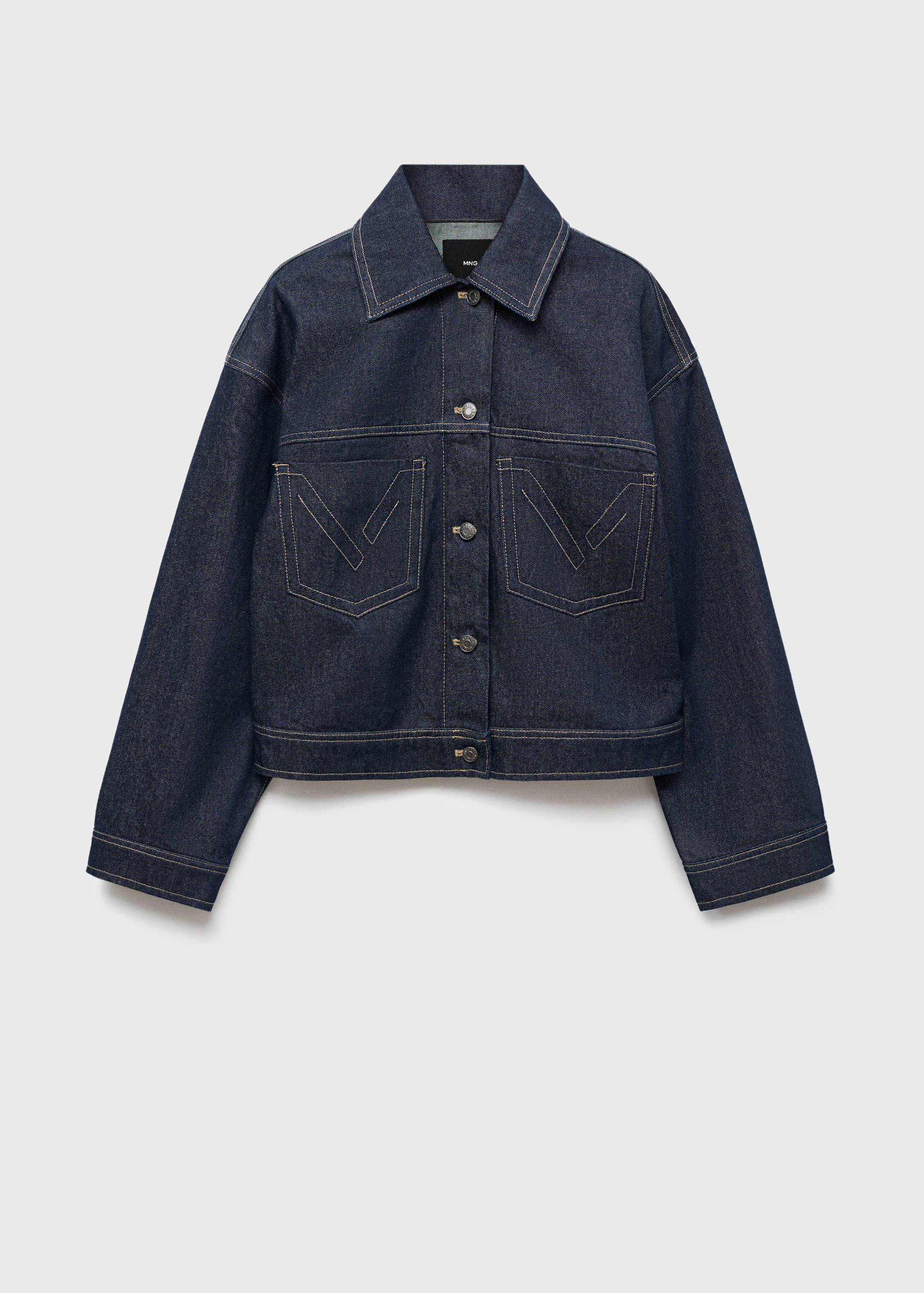 Casaco de ganga com costuras decorativas - Artigo sem modelo