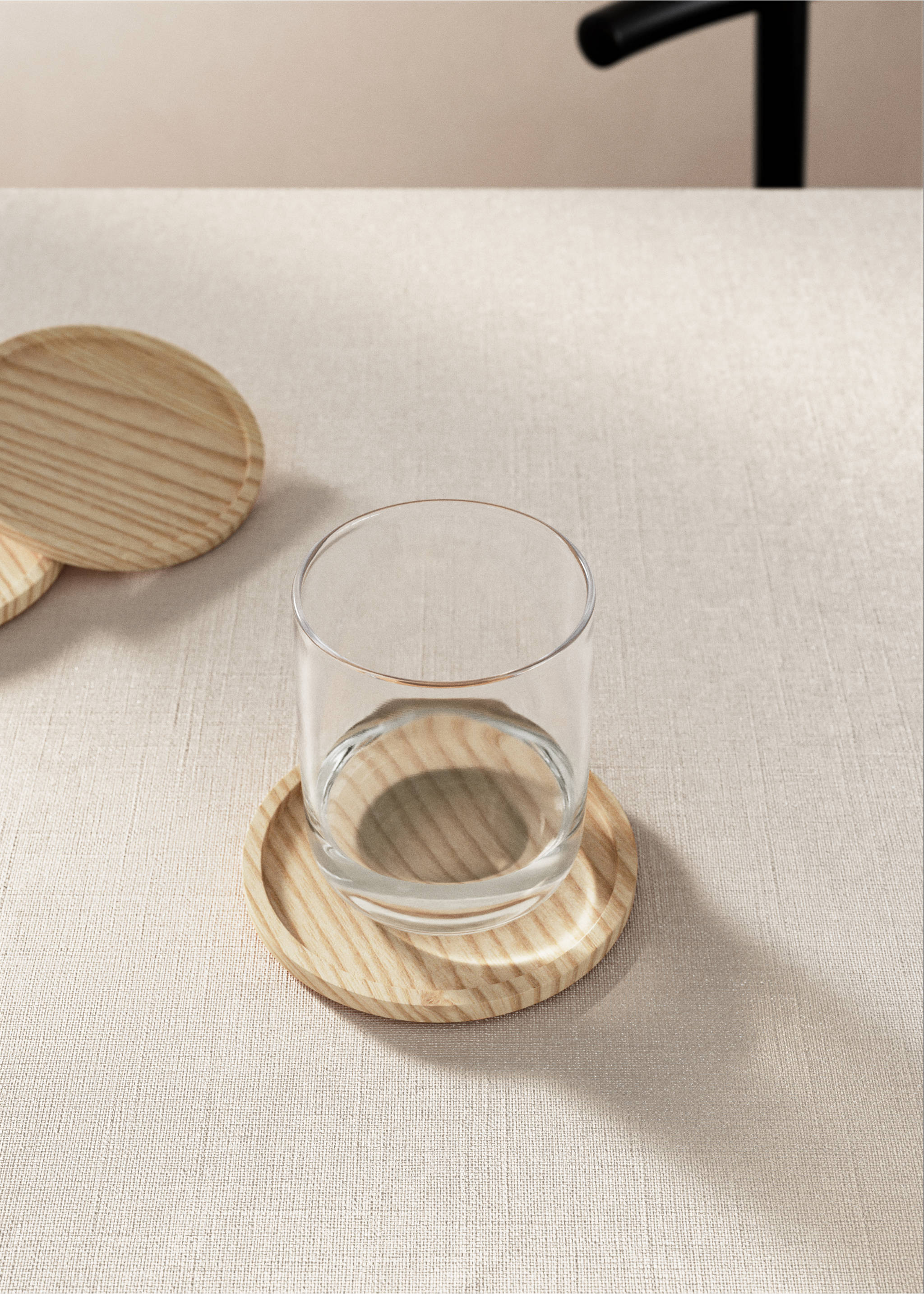 Set of 4 ash coasters - General plane, Sand. Ref: 17075806-00.