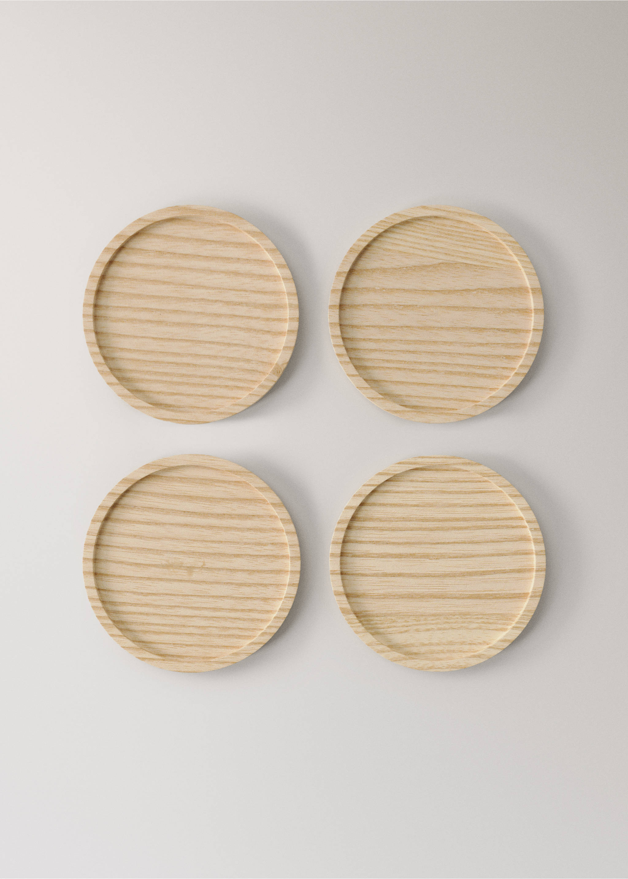 Set of 4 ash coasters - Article without model, Sand. Ref: 17075806-00.