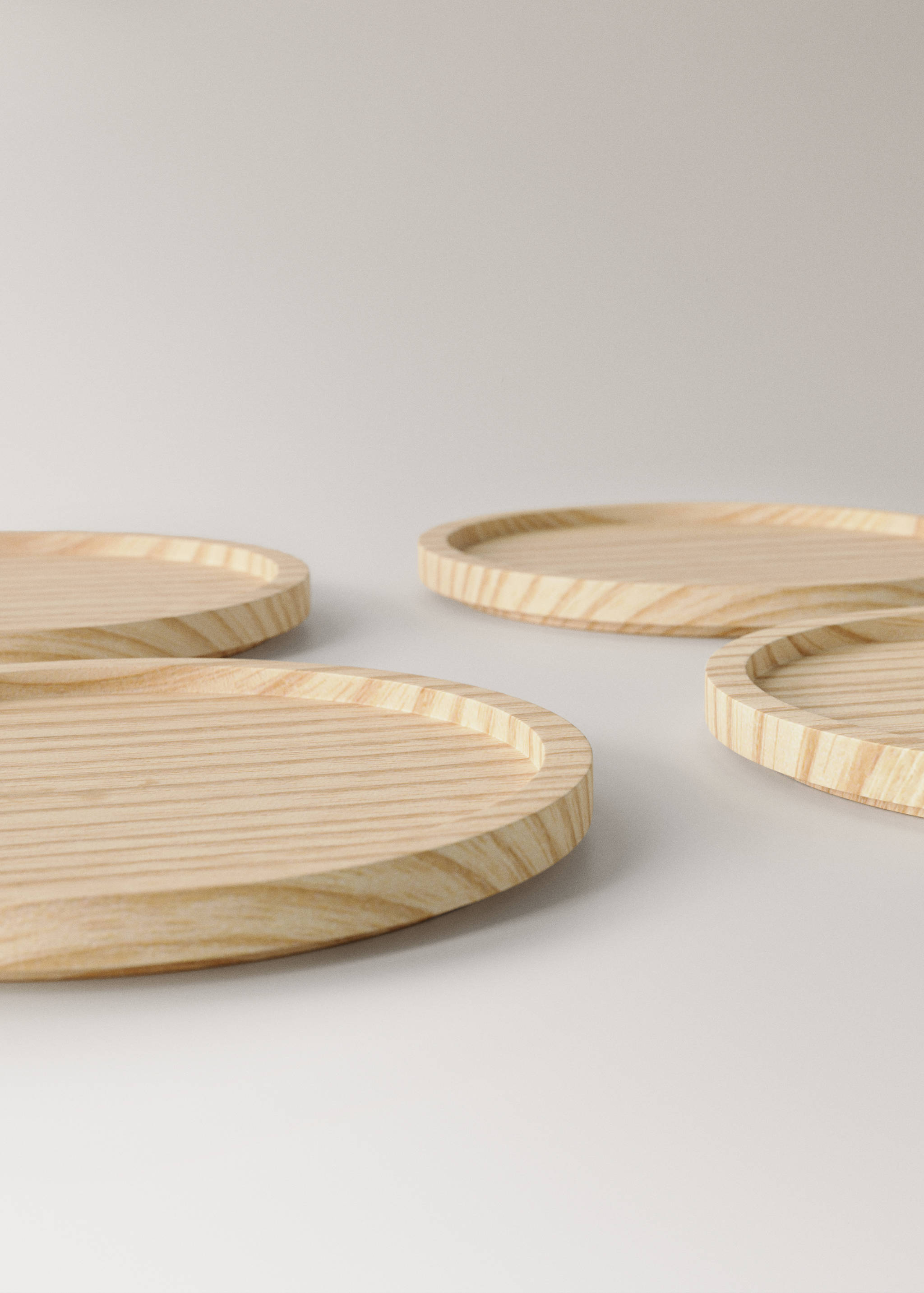 Set of 4 ash coasters - Details of the article 1
