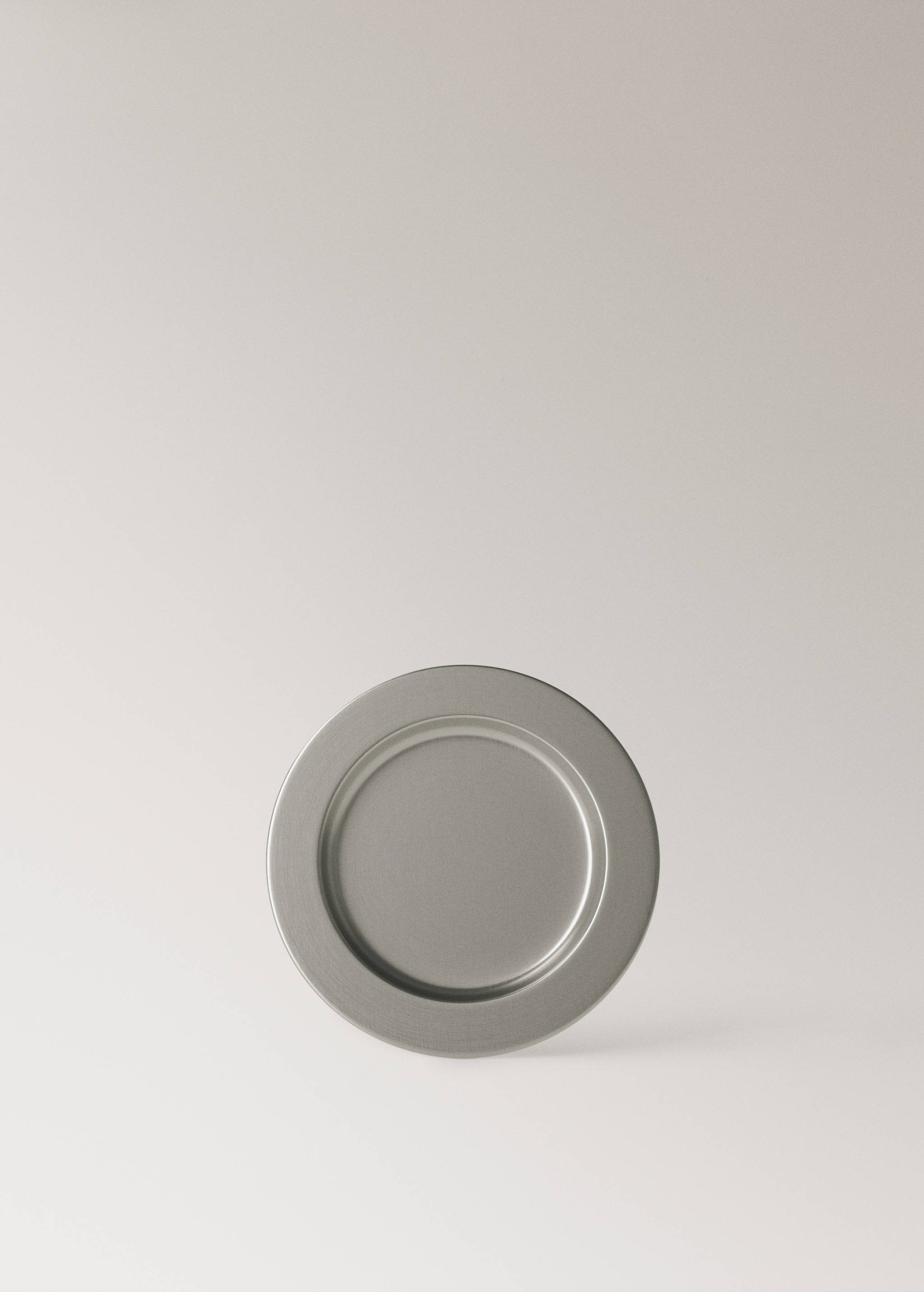 Matte stainless steel bread plate - Article without model