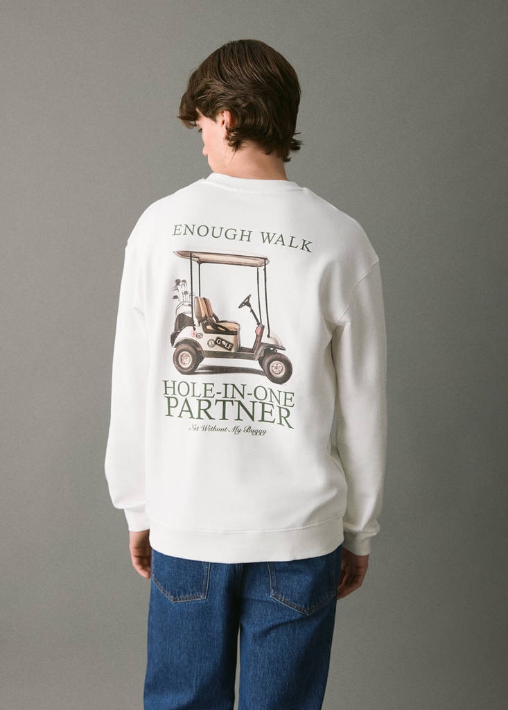 Printed cotton sweatshirt — Off White