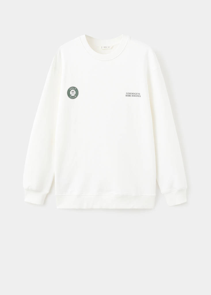 Printed cotton sweatshirt — Off White