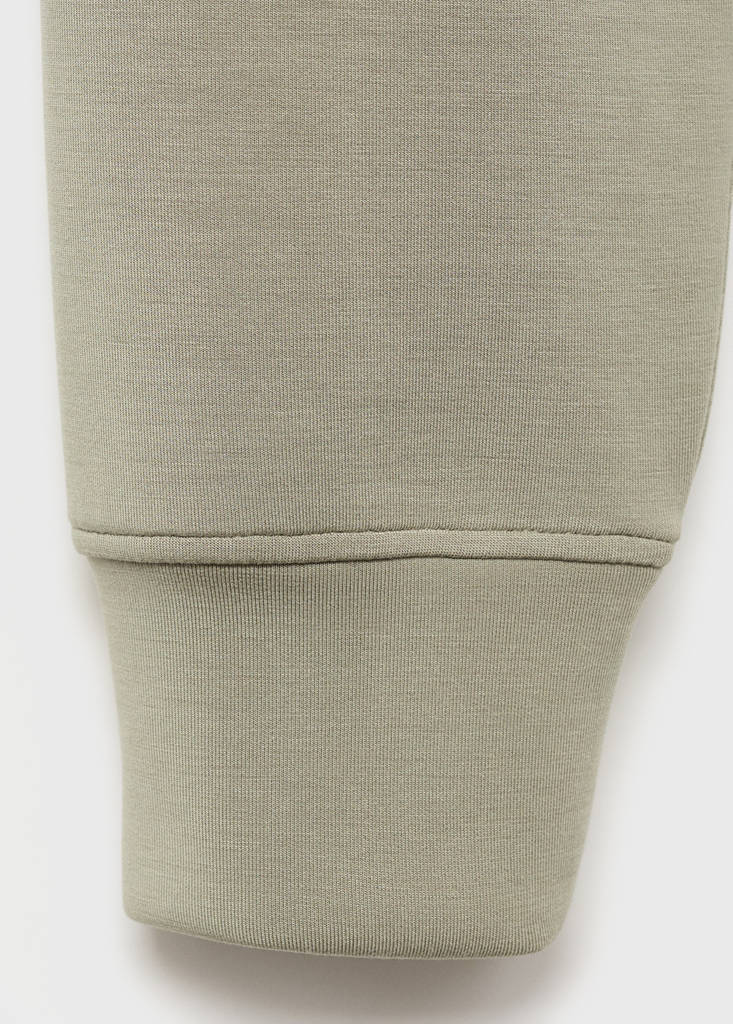 High collar sweatshirt — Khaki