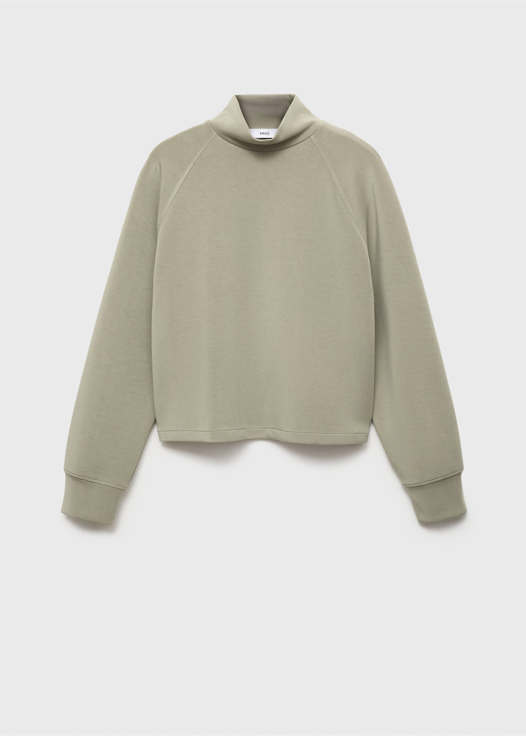 Sweat-shirt col montant - Article sans modèle, Kaki. Ref: 17075812-00.