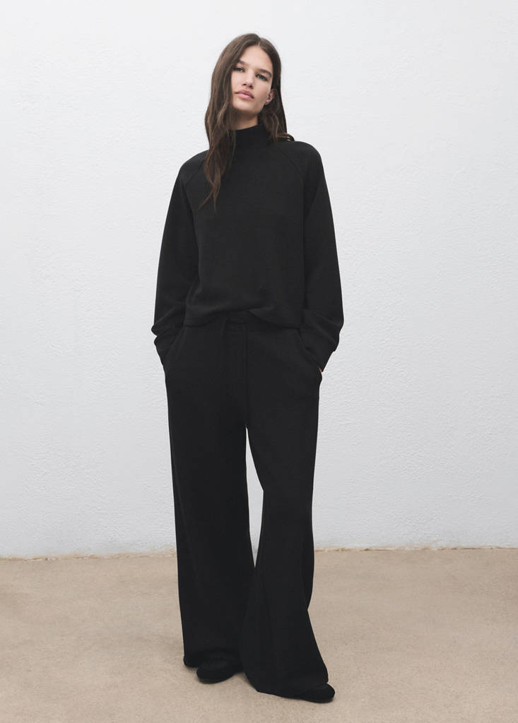 High collar sweatshirt — Black