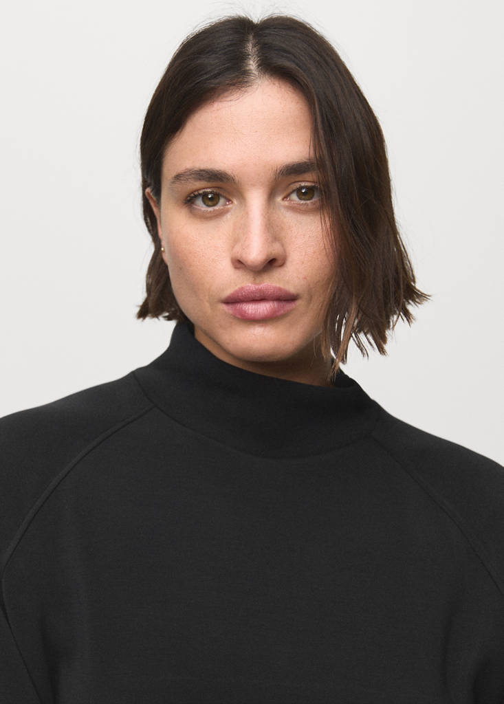 High collar sweatshirt — Black