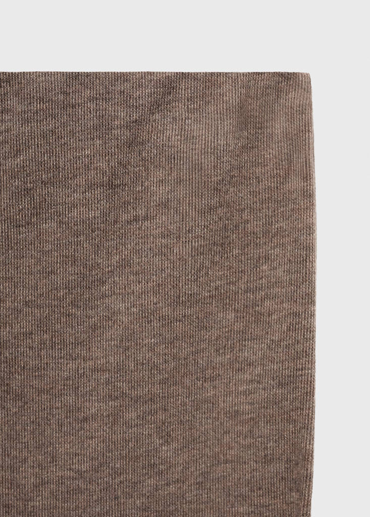 Knitted trousers with elastic waistband — Medium Brown