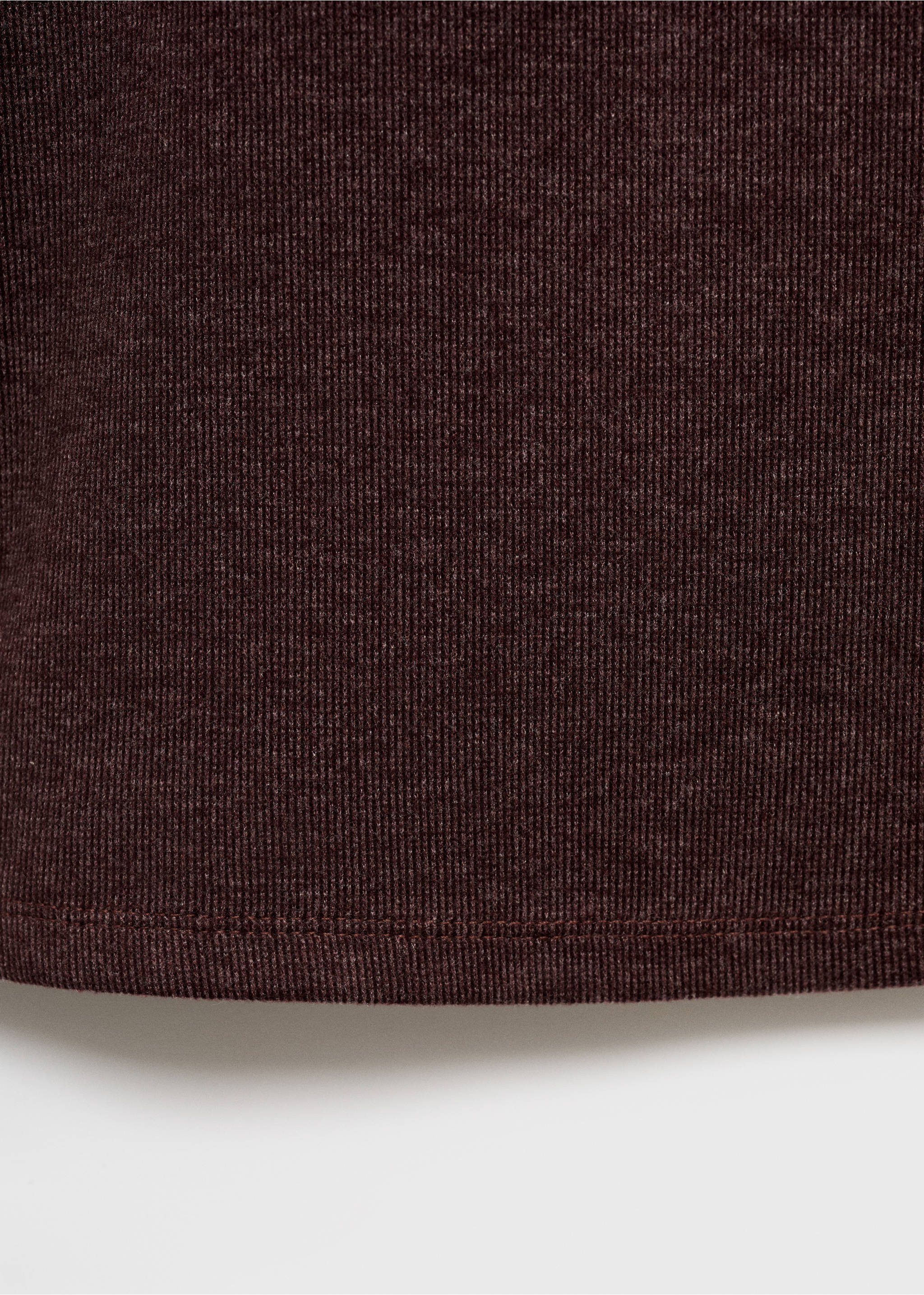 Knitted trousers with elastic waistband - Details of the article 0, Burgundy. Ref: 17075815-00.