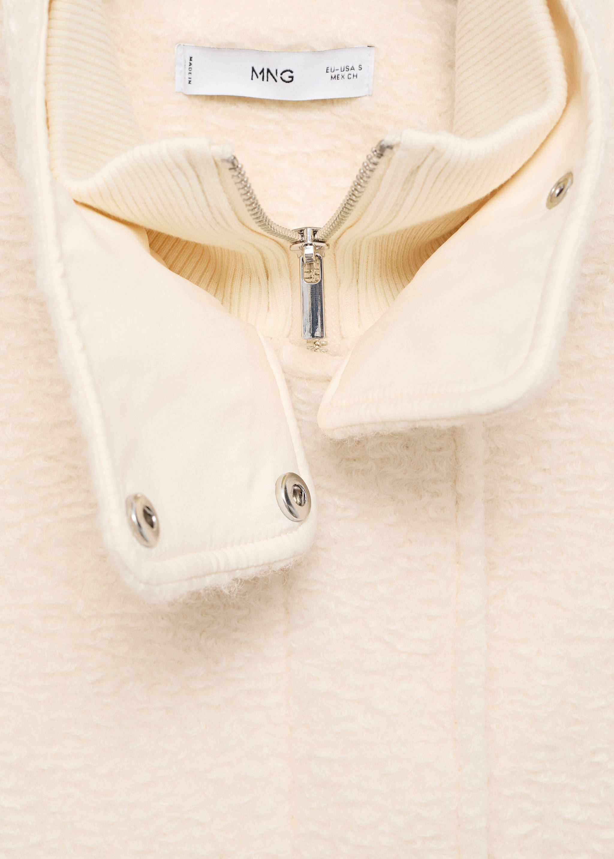 Chaqueta bouclé cuello alto - Detalle del artículo 8