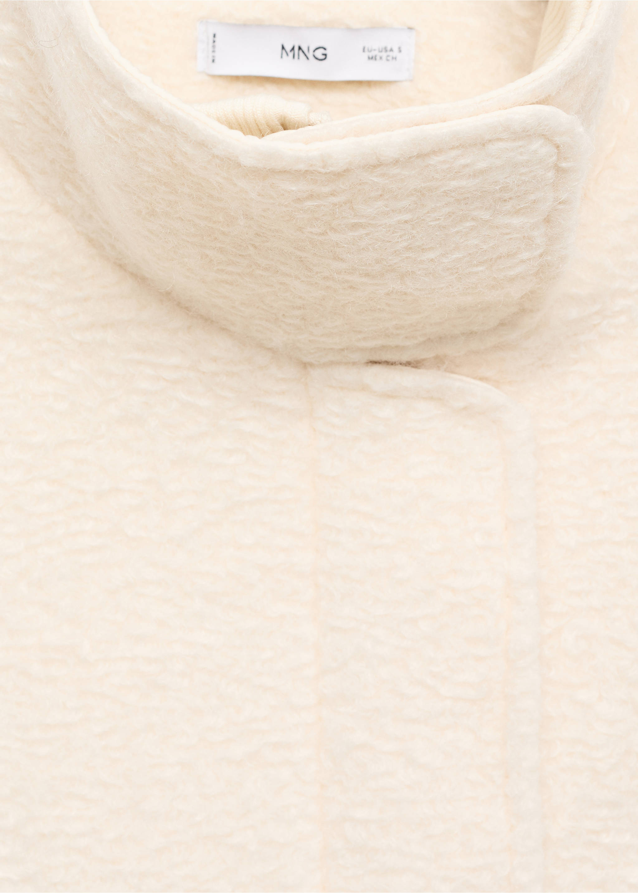 Chaqueta bouclé cuello alto - Detalle del artículo 0, Crudo. Ref: 17075820-00.