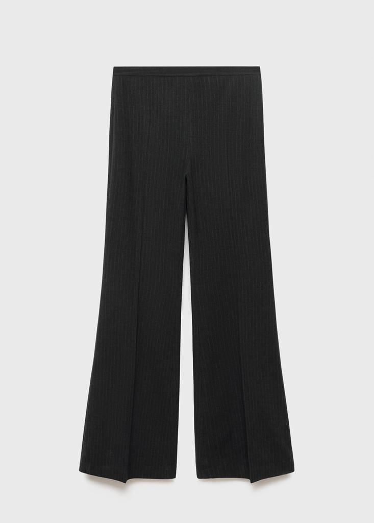 Pinstripe suit trousers — Dark Heather Grey