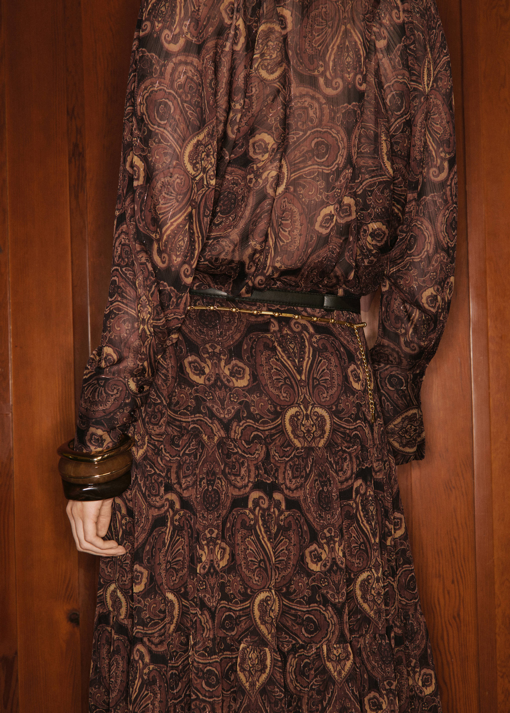 Paisley-print blouse with foulard - Reverse of the article