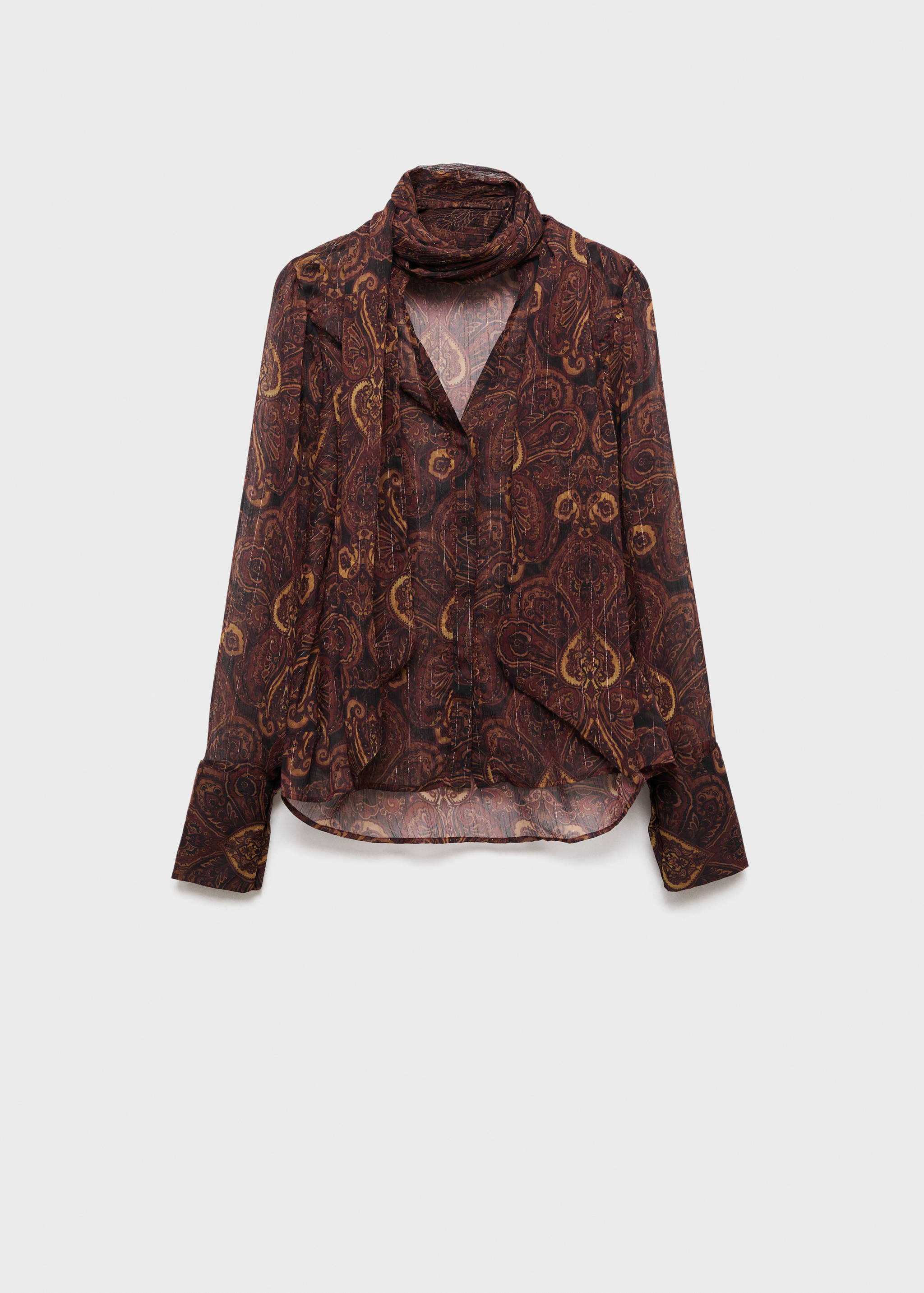 Paisley-print blouse with foulard - Article without model