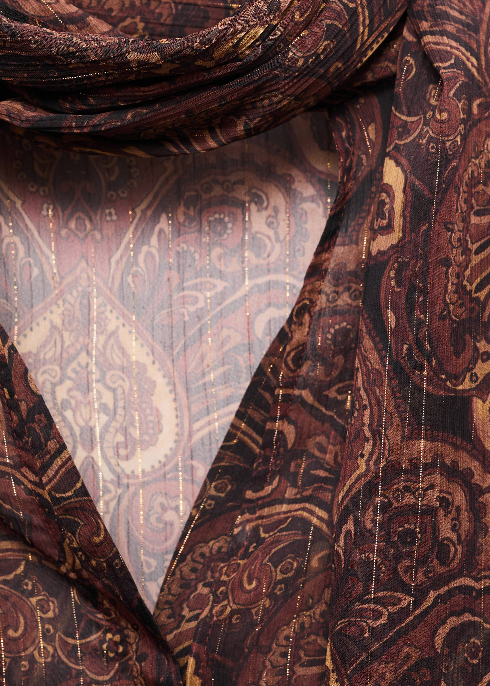 Paisley-print blouse with foulard - Details of the article 8