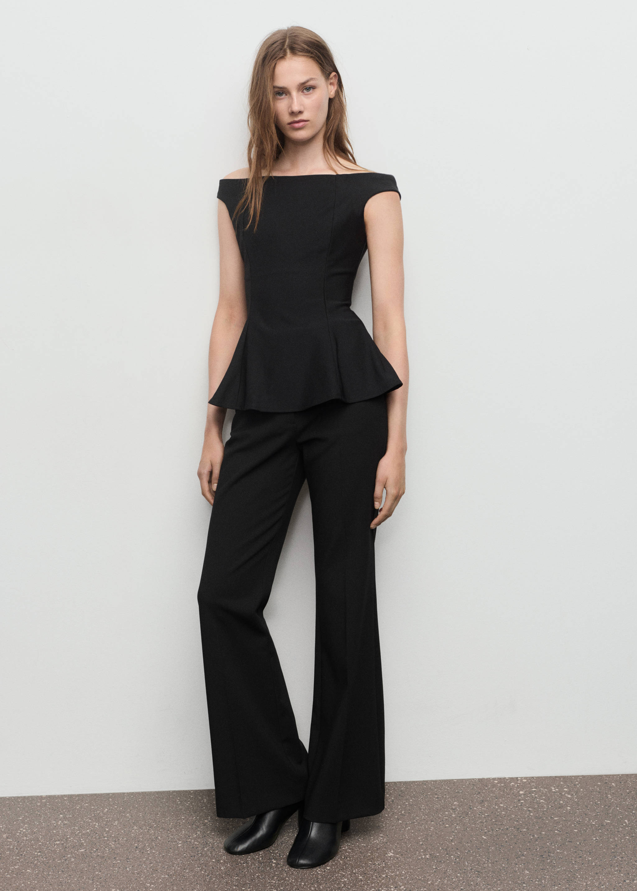Strapless peplum top - General plane
