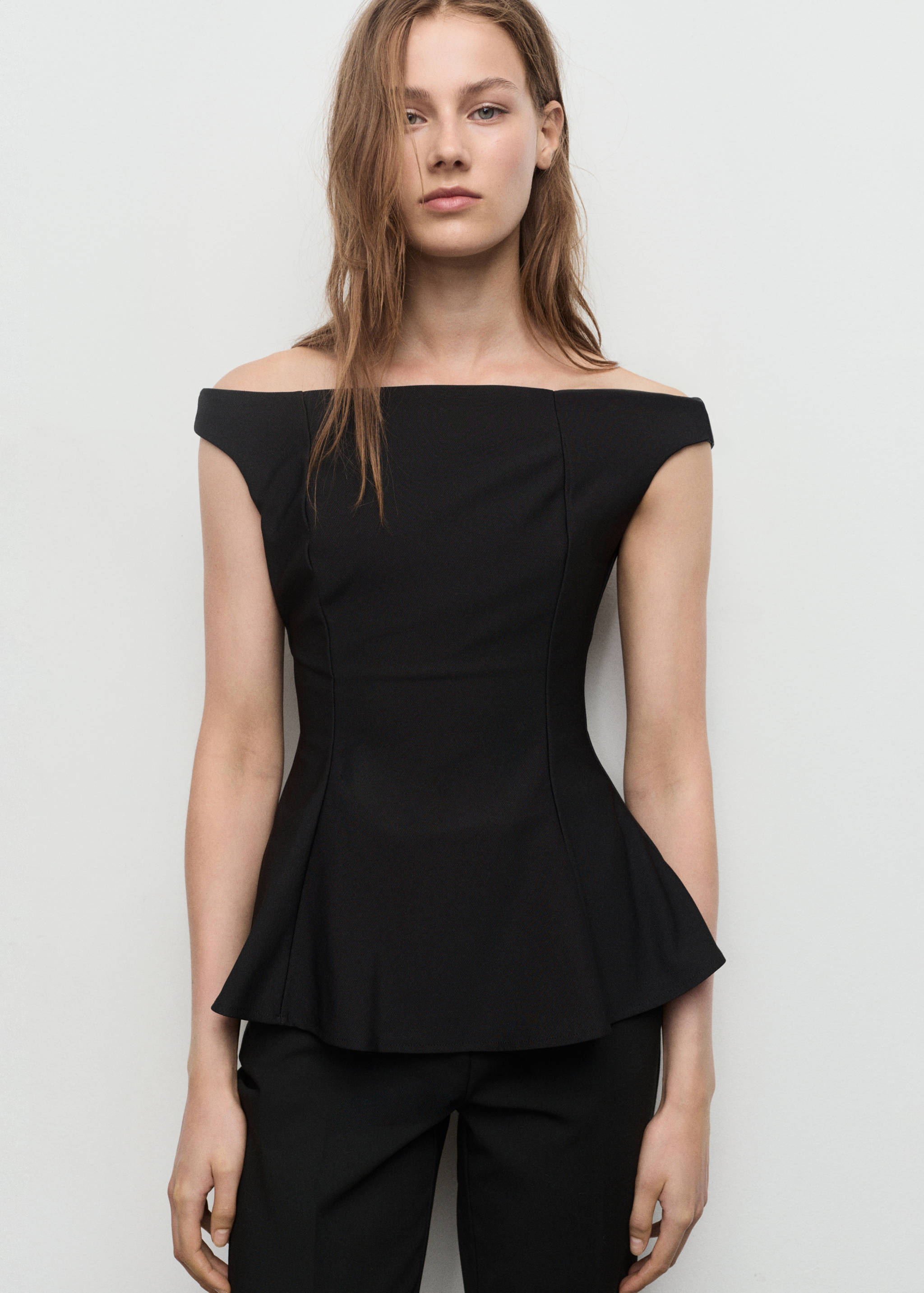Strapless peplum top - Medium plane