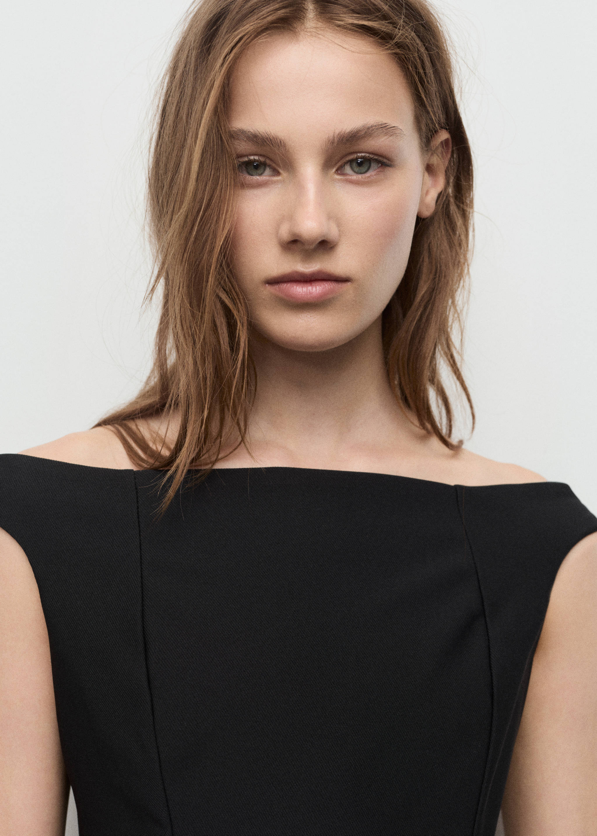 Strapless peplum top - Reverse of the article