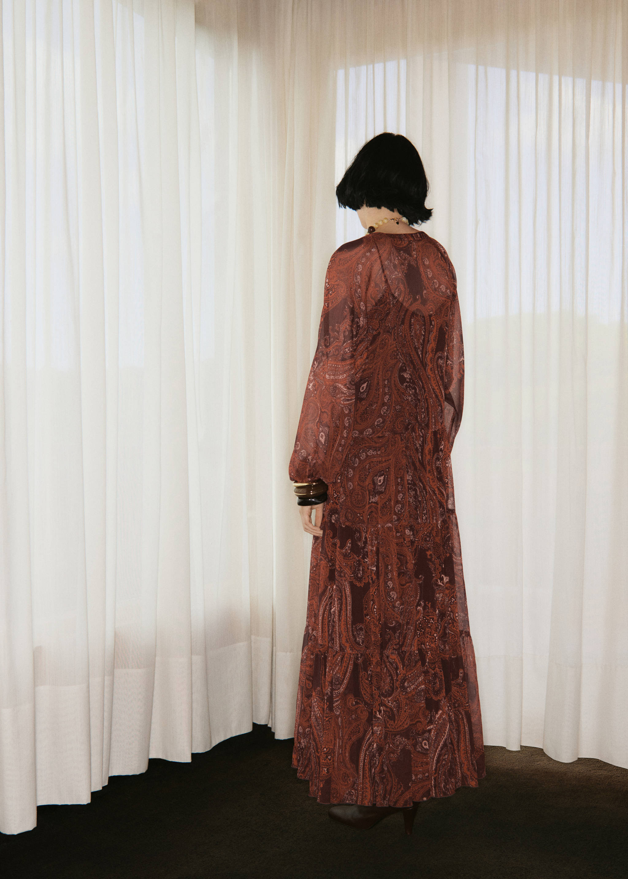 Paisley-print oversized dress - Reverse of the article