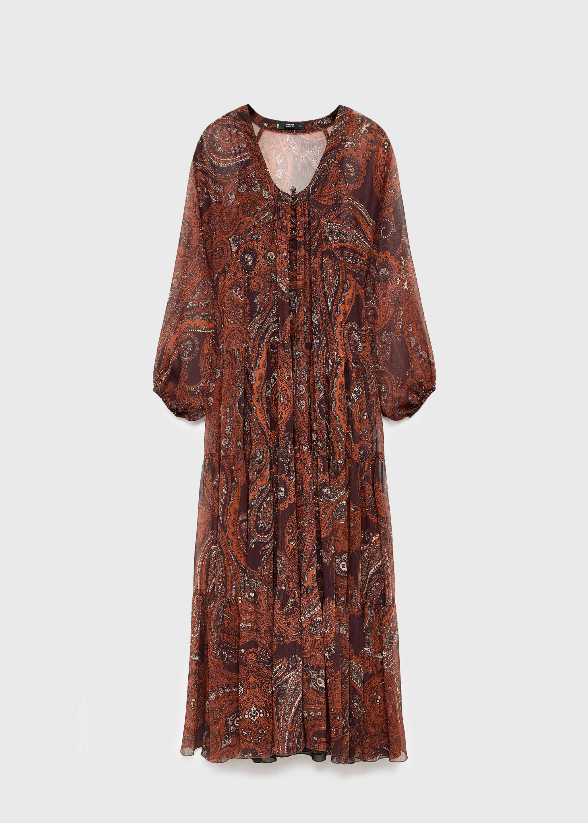 Paisley-print oversized dress - Article without model