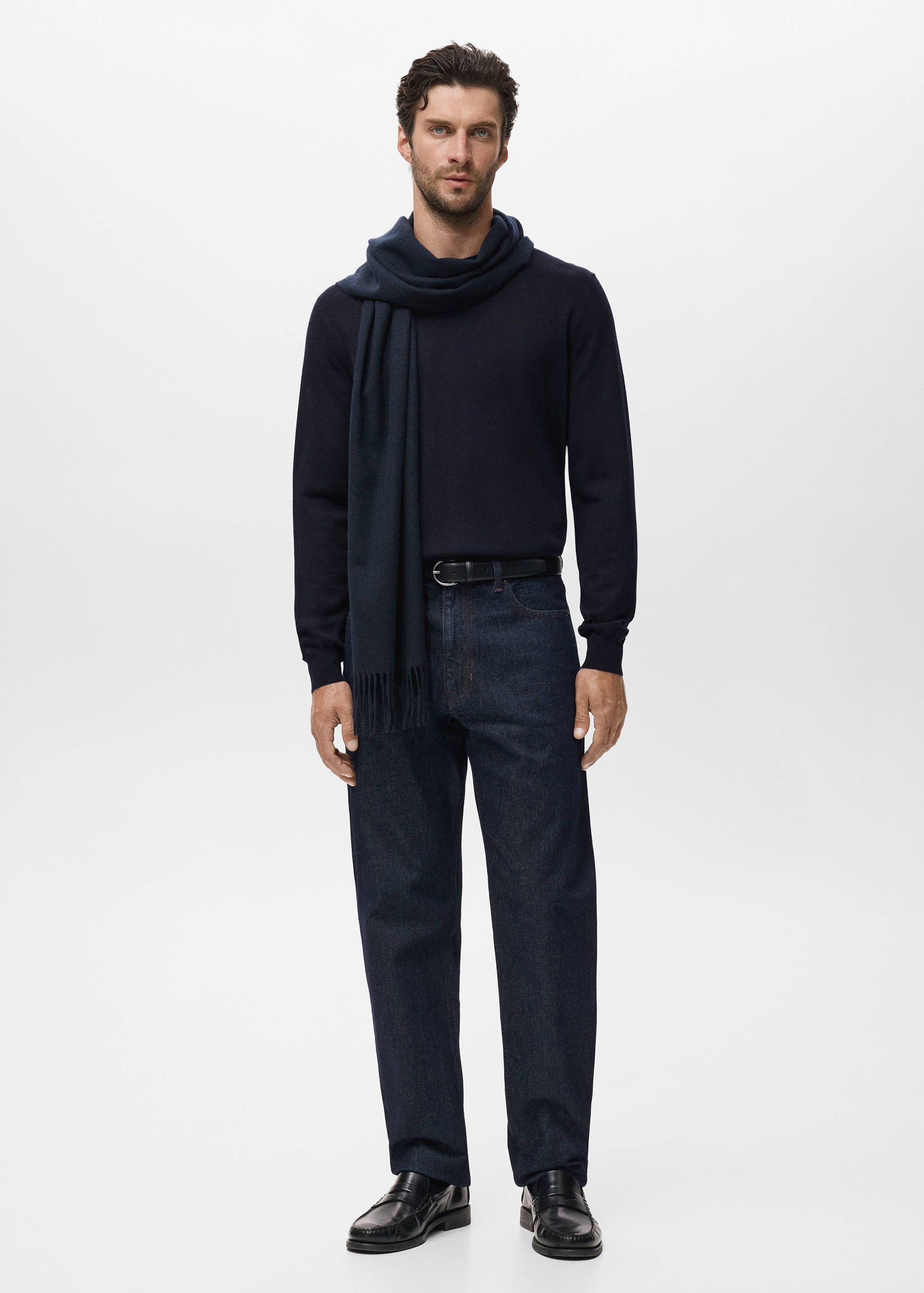 100% merino wool crew neck sweater - General plane