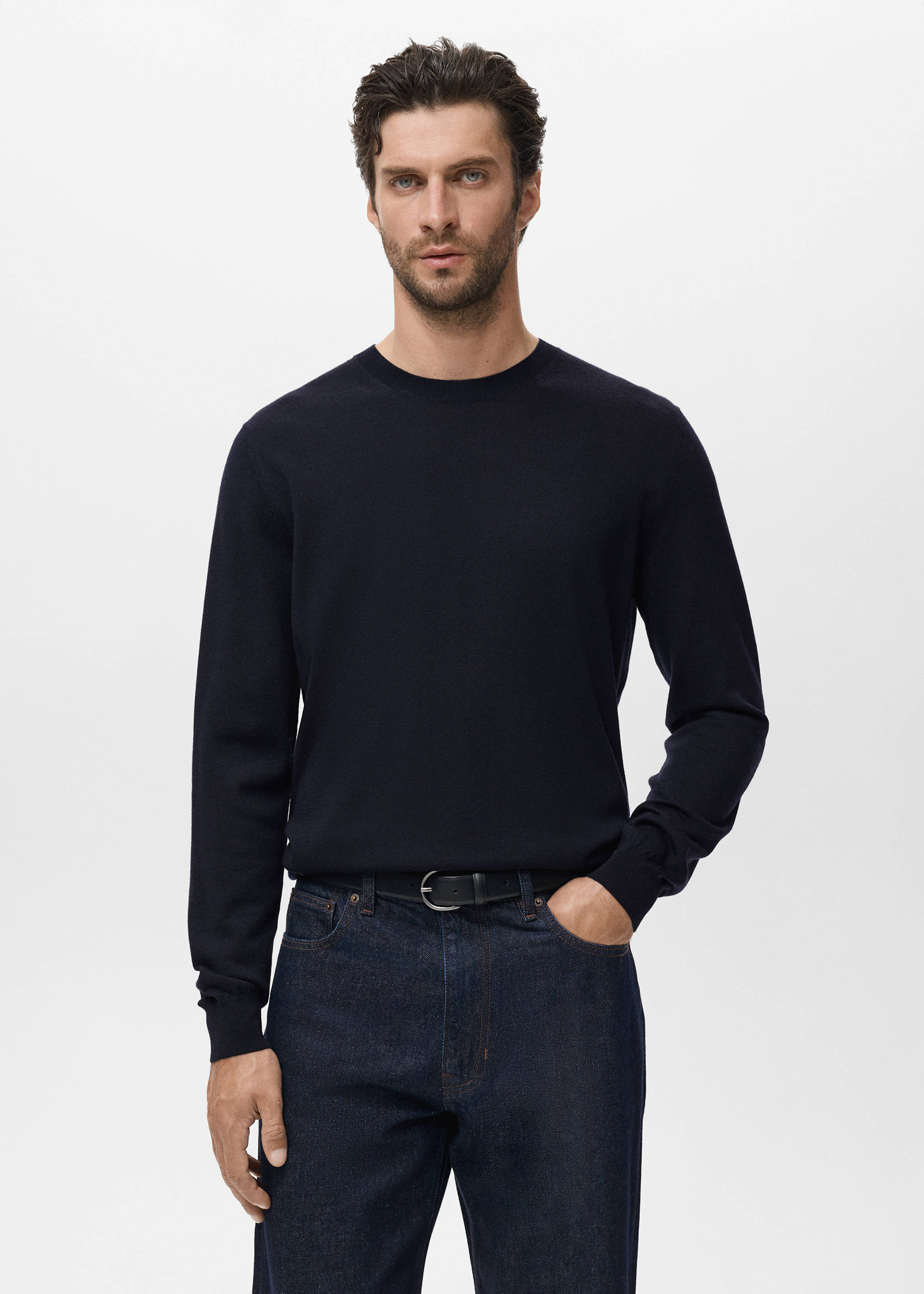 100% merino wool crew neck sweater - Medium plane