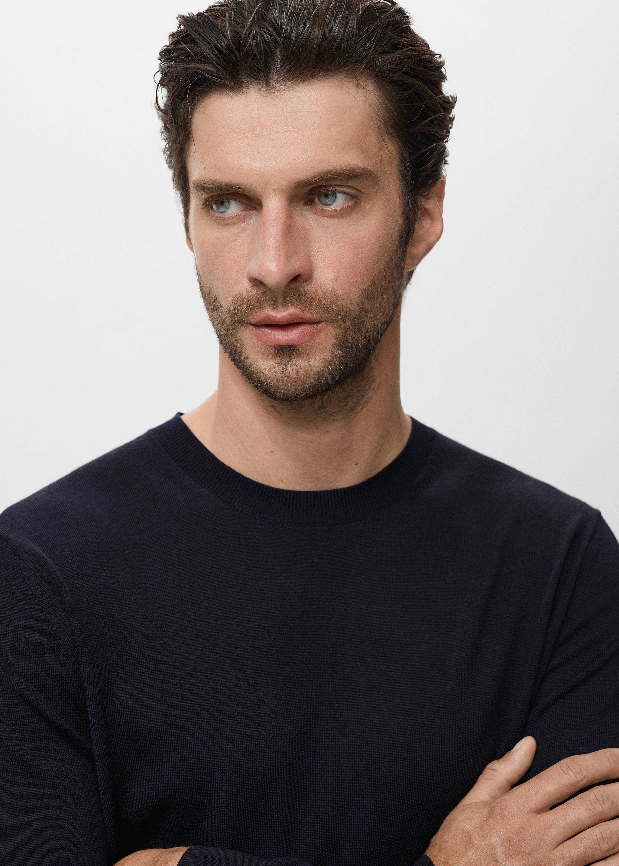 100% merino wool crew neck sweater - Details of the article 1