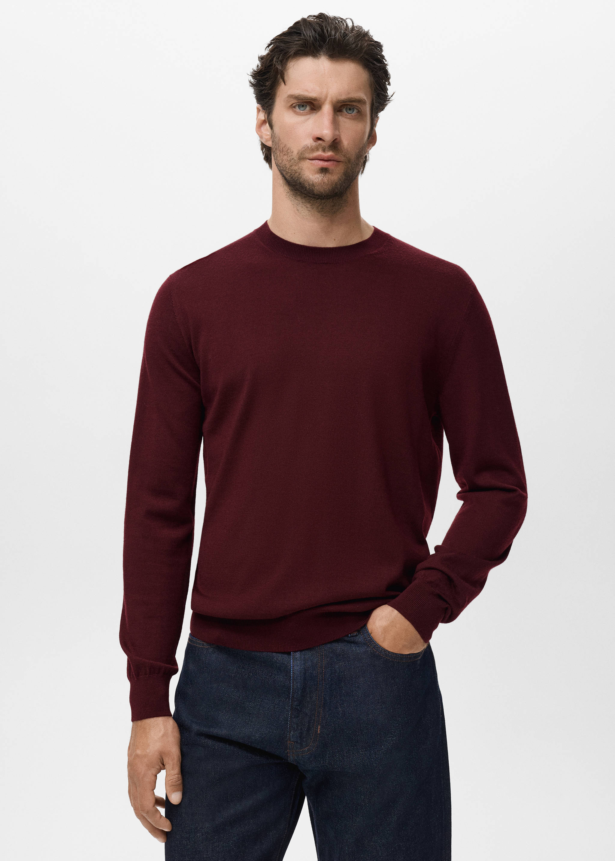 100% merino wool crew neck sweater - Medium plane