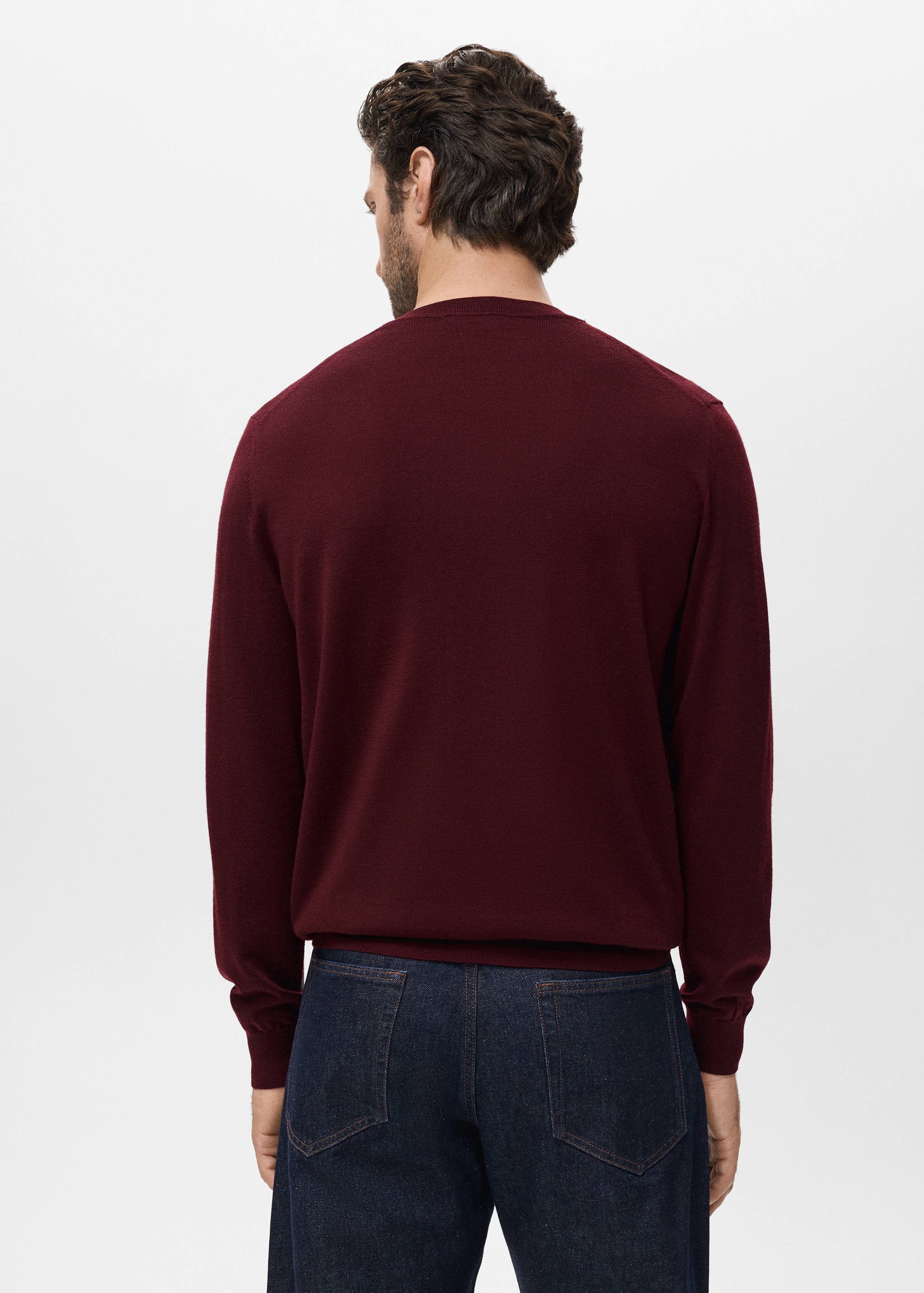 100% merino wool crew neck sweater - Reverse of the article