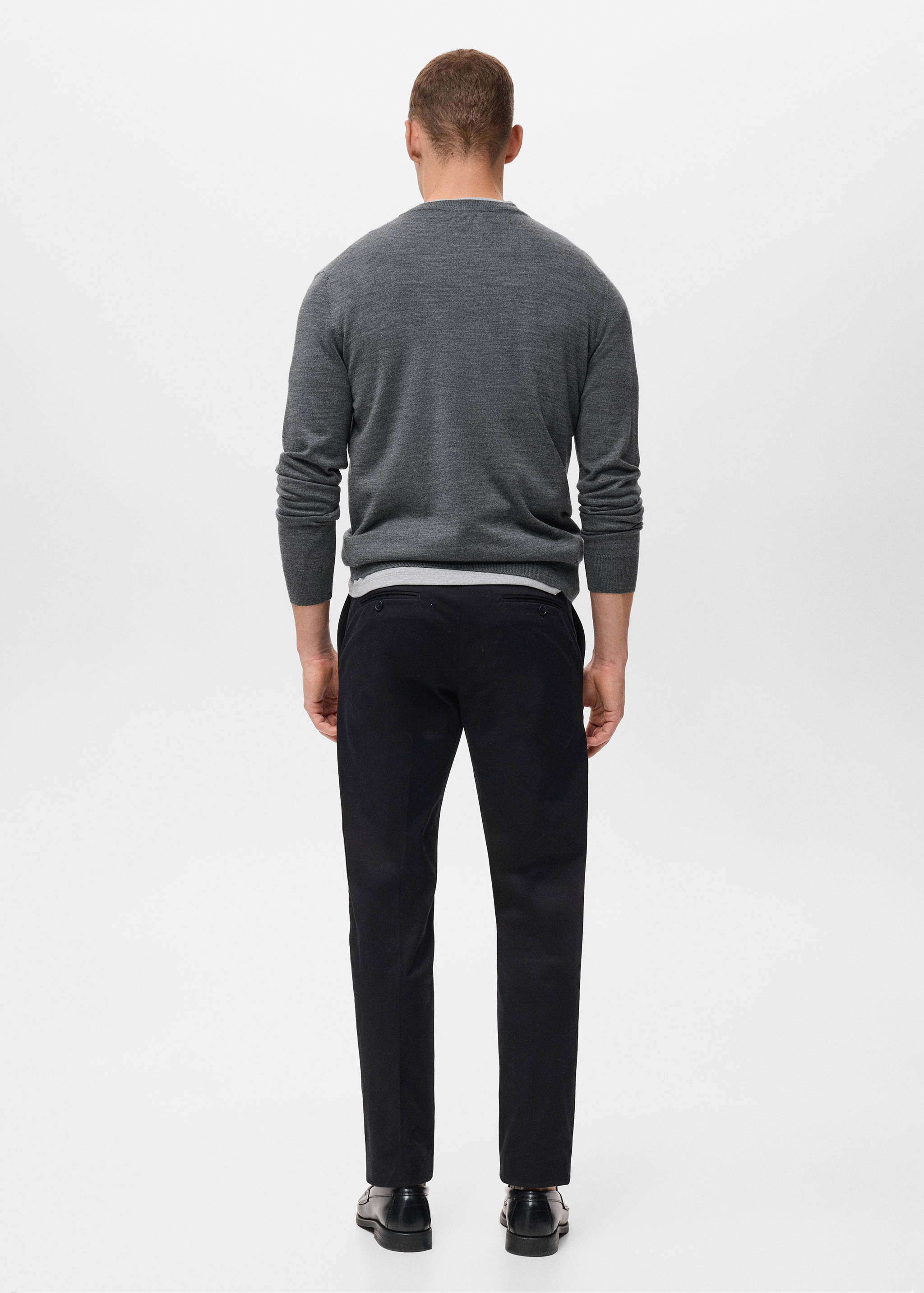 100% merino wool crew neck sweater - Reverse of the article