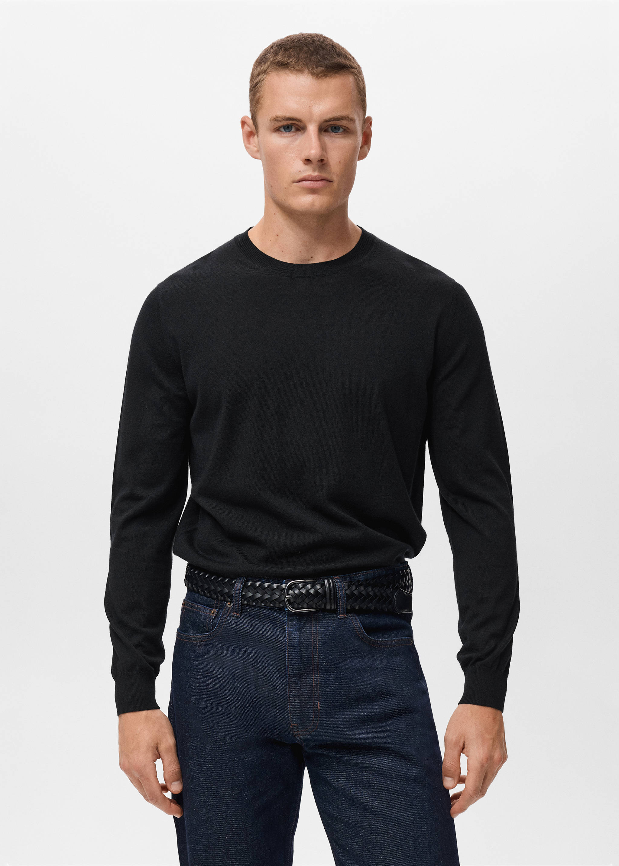 100% merino wool crew neck sweater - Medium plane
