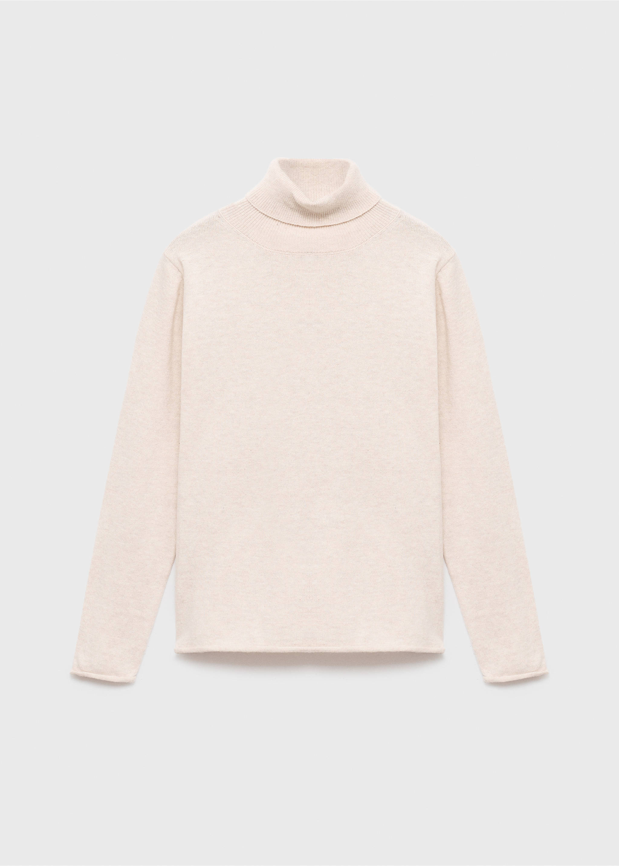 Turtleneck knit sweater - Article without model, Beige. Ref: 17075971-00.