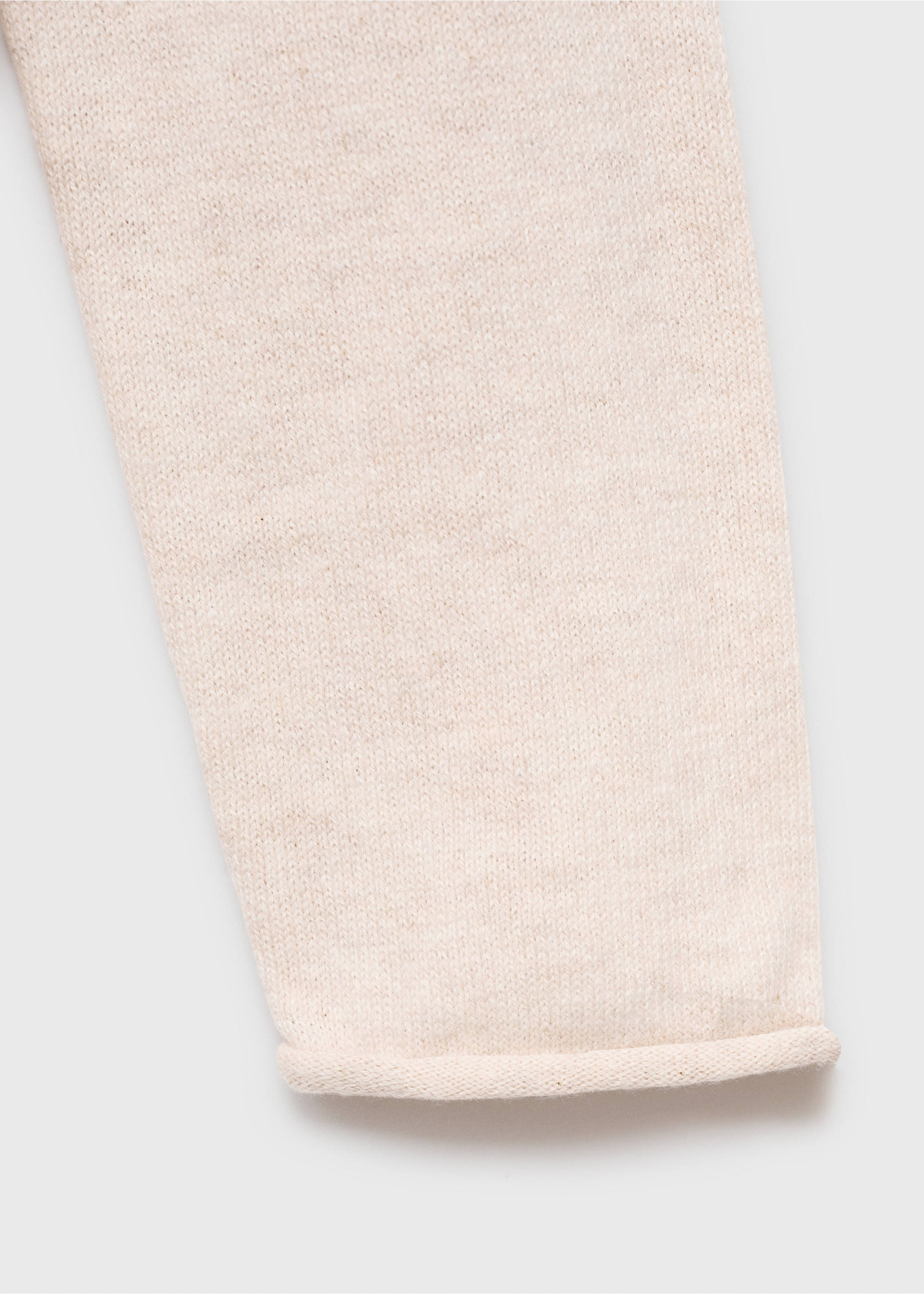 Turtleneck knit sweater - Details of the article 8, Beige. Ref: 17075971-00.