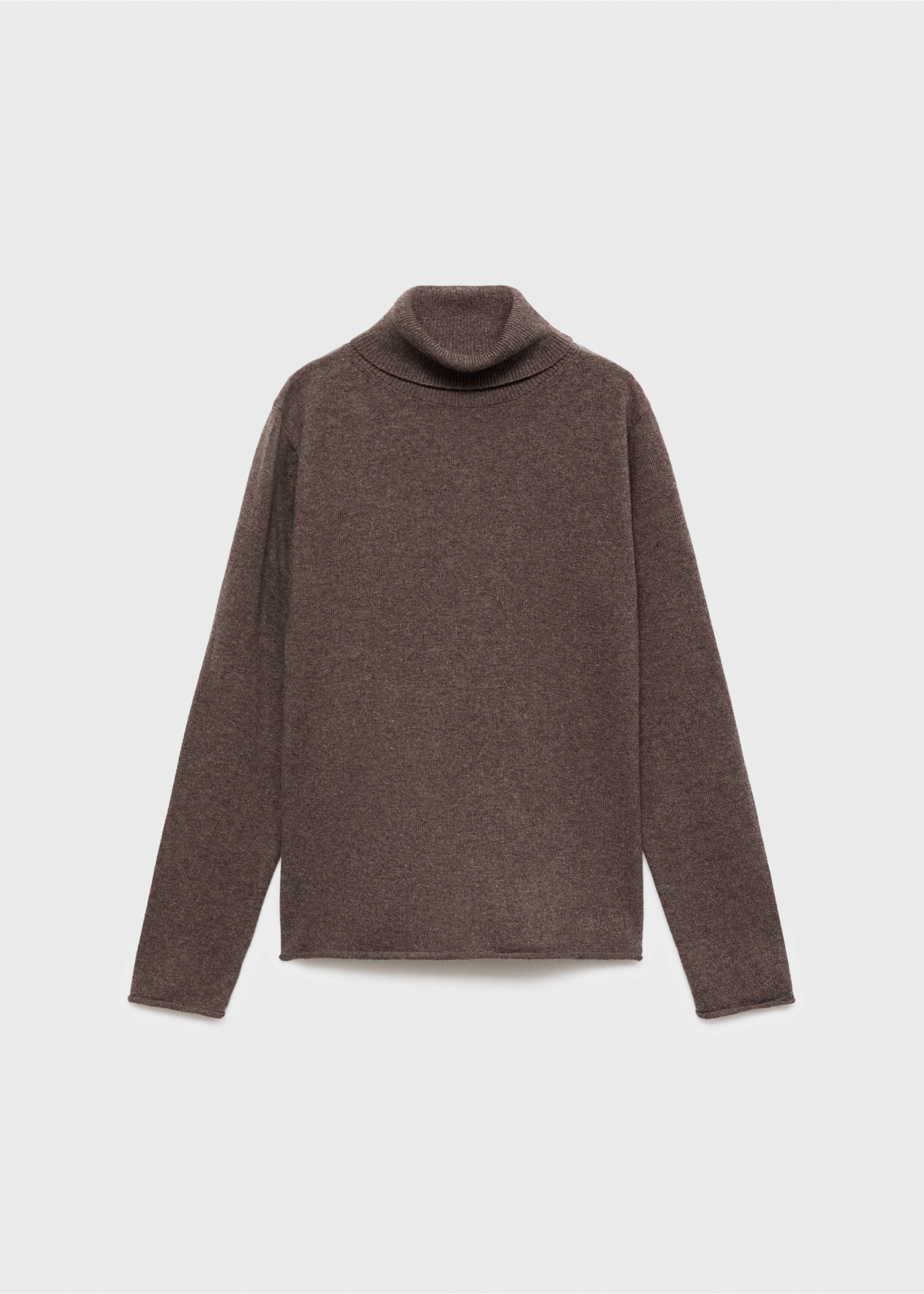 Turtleneck knit sweater - Article without model, Brown. Ref: 17075971-00.