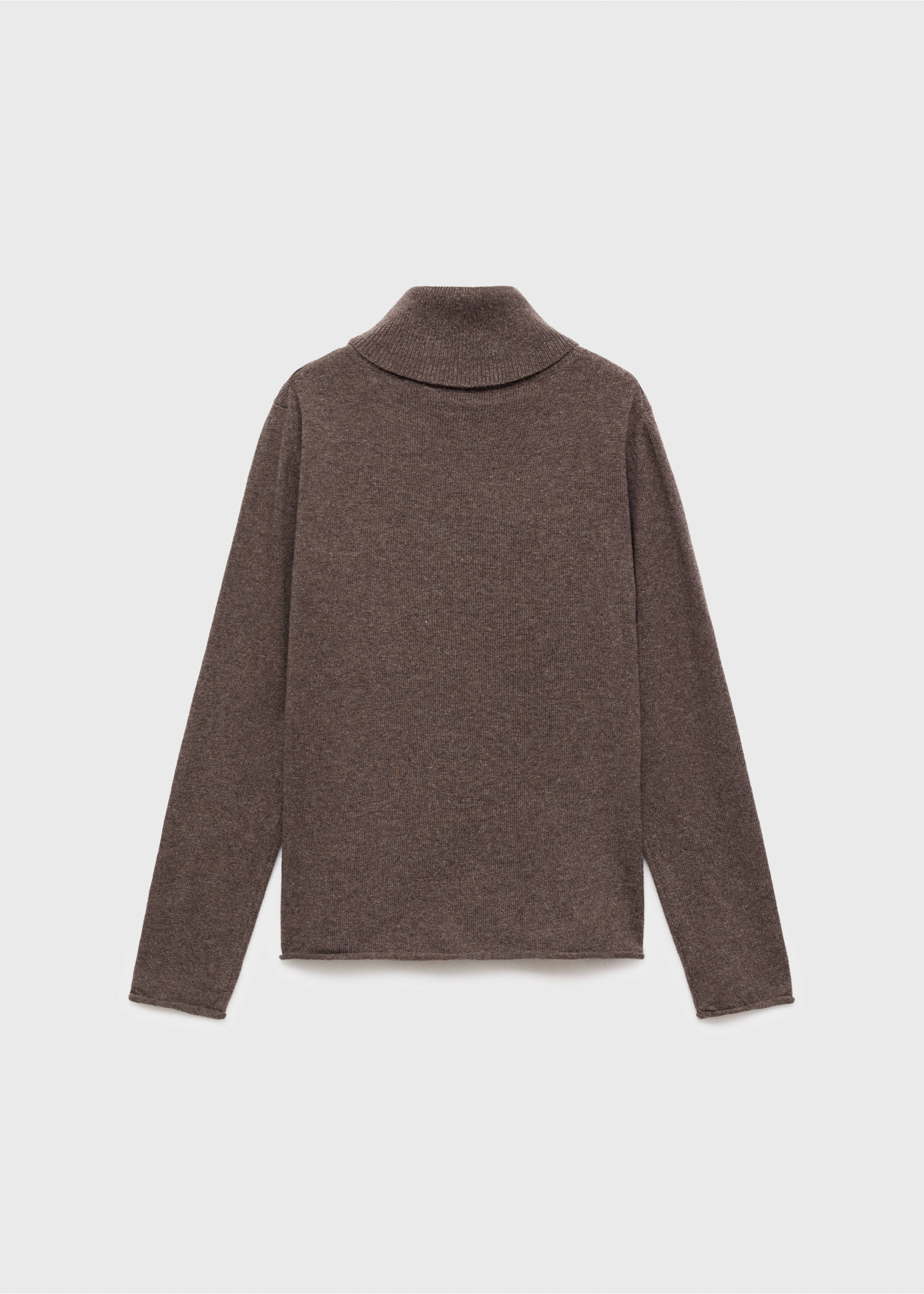 Turtleneck knit sweater - Reverse of the article, Brown. Ref: 17075971-00.