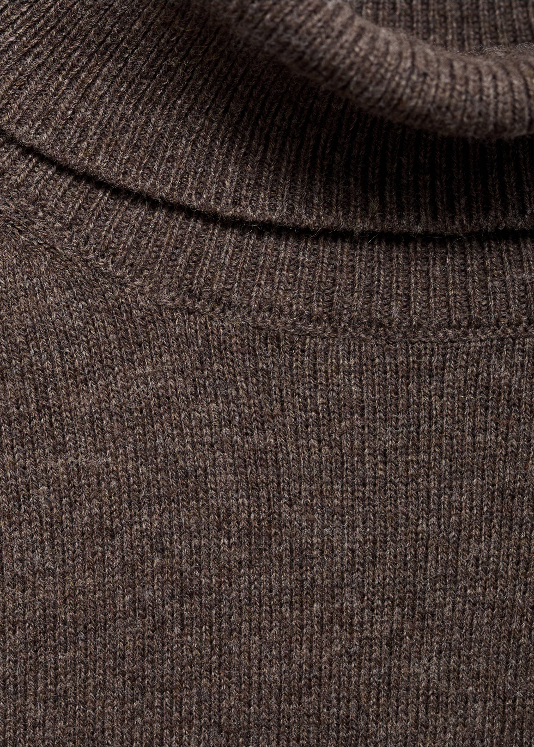 Turtleneck knit sweater - Details of the article 8, Brown. Ref: 17075971-00.