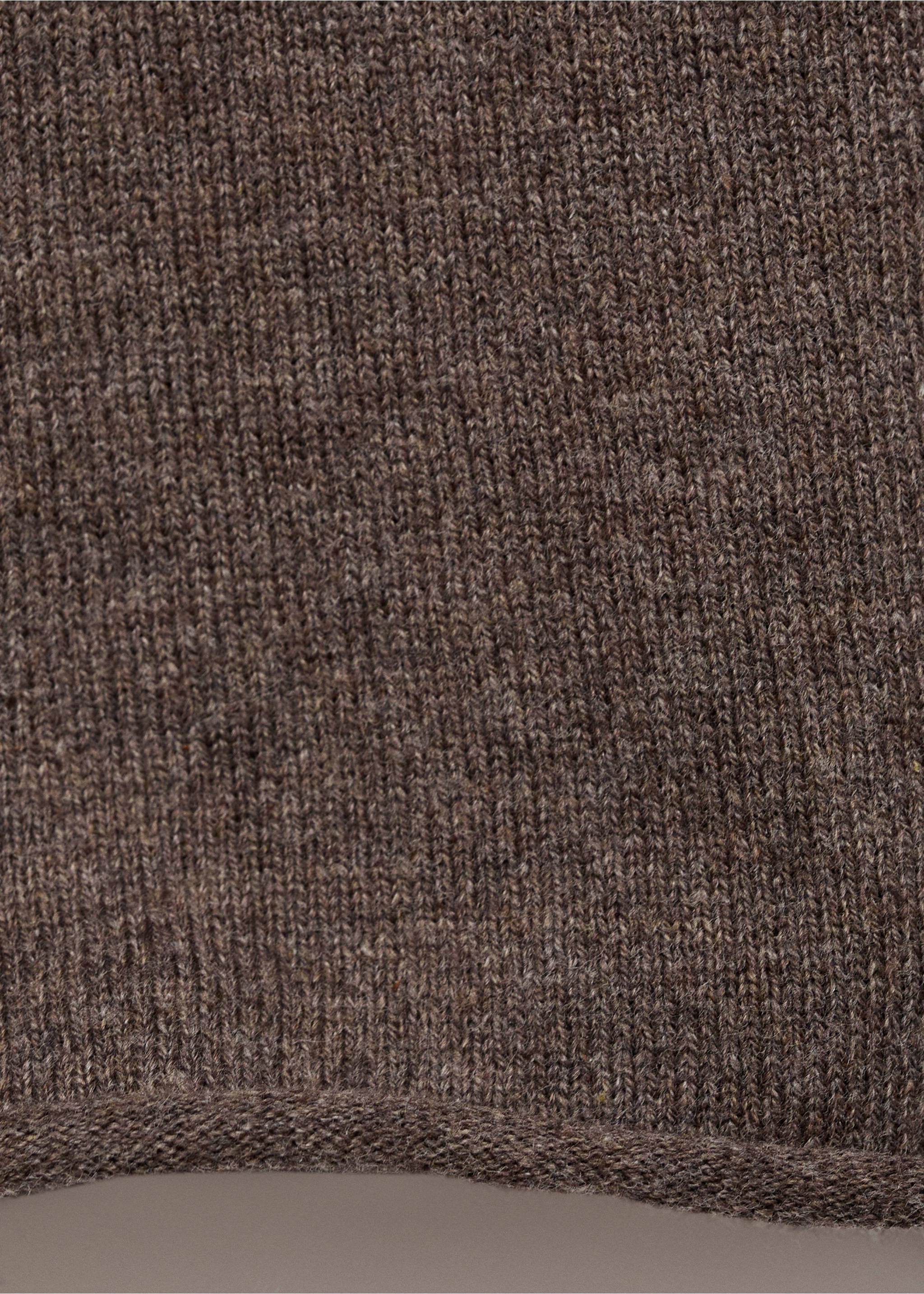 Turtleneck knit sweater - Details of the article 0, Brown. Ref: 17075971-00.