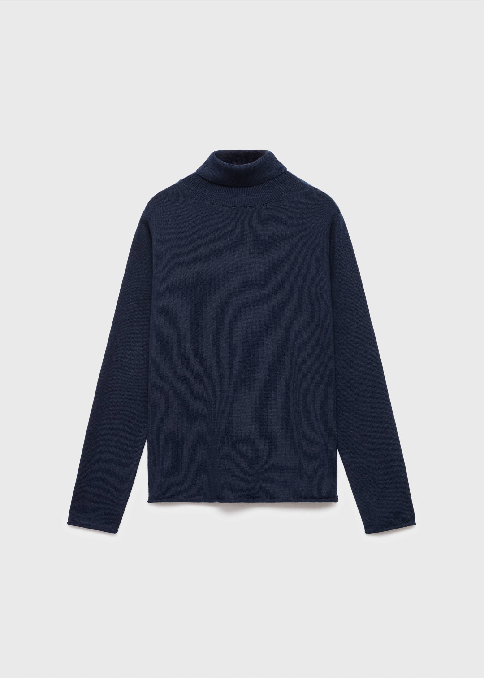 Turtleneck knit sweater - Article without model, Dark Navy. Ref: 17075971-00.