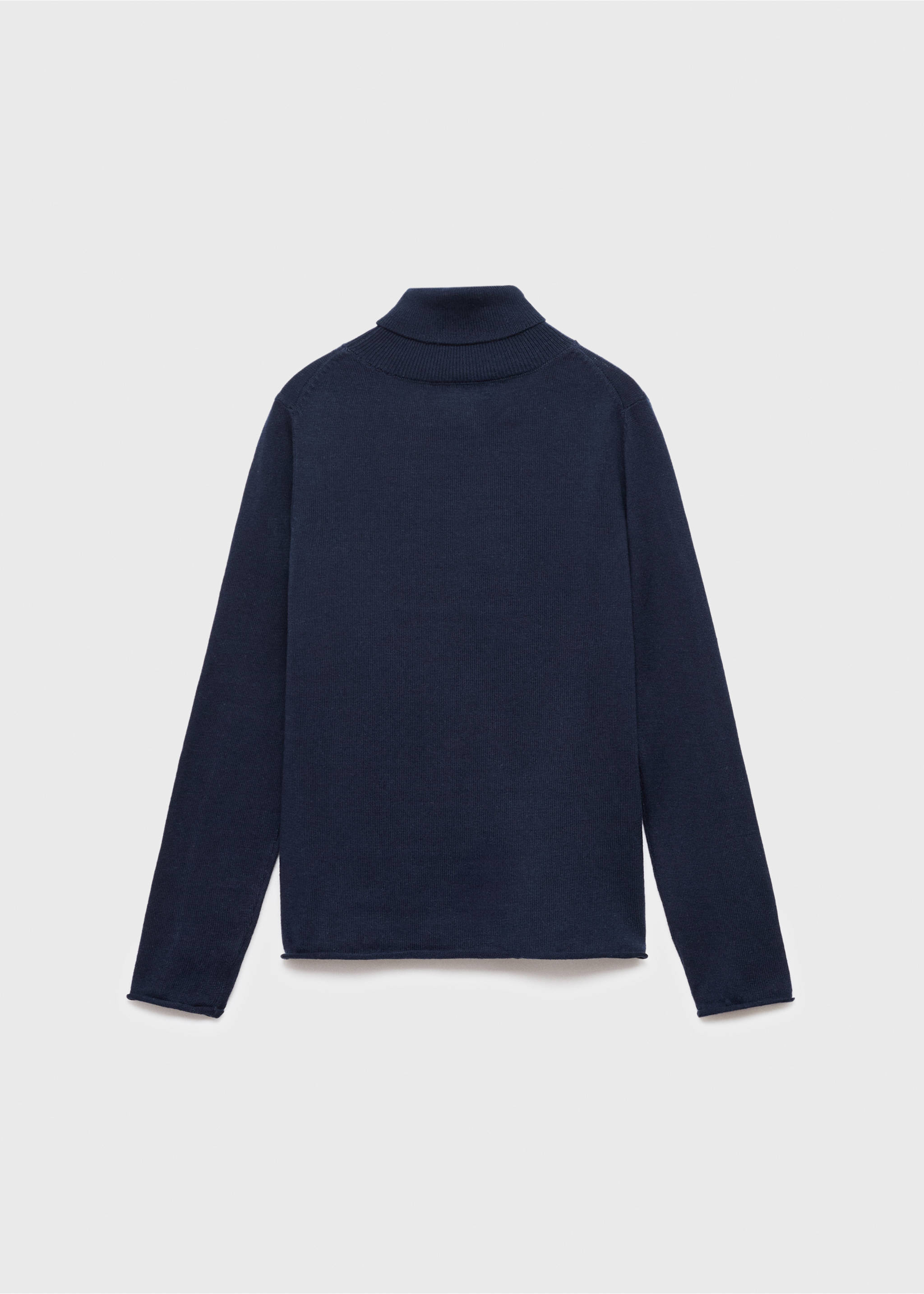 Turtleneck knit sweater - Reverse of the article, Dark Navy. Ref: 17075971-00.