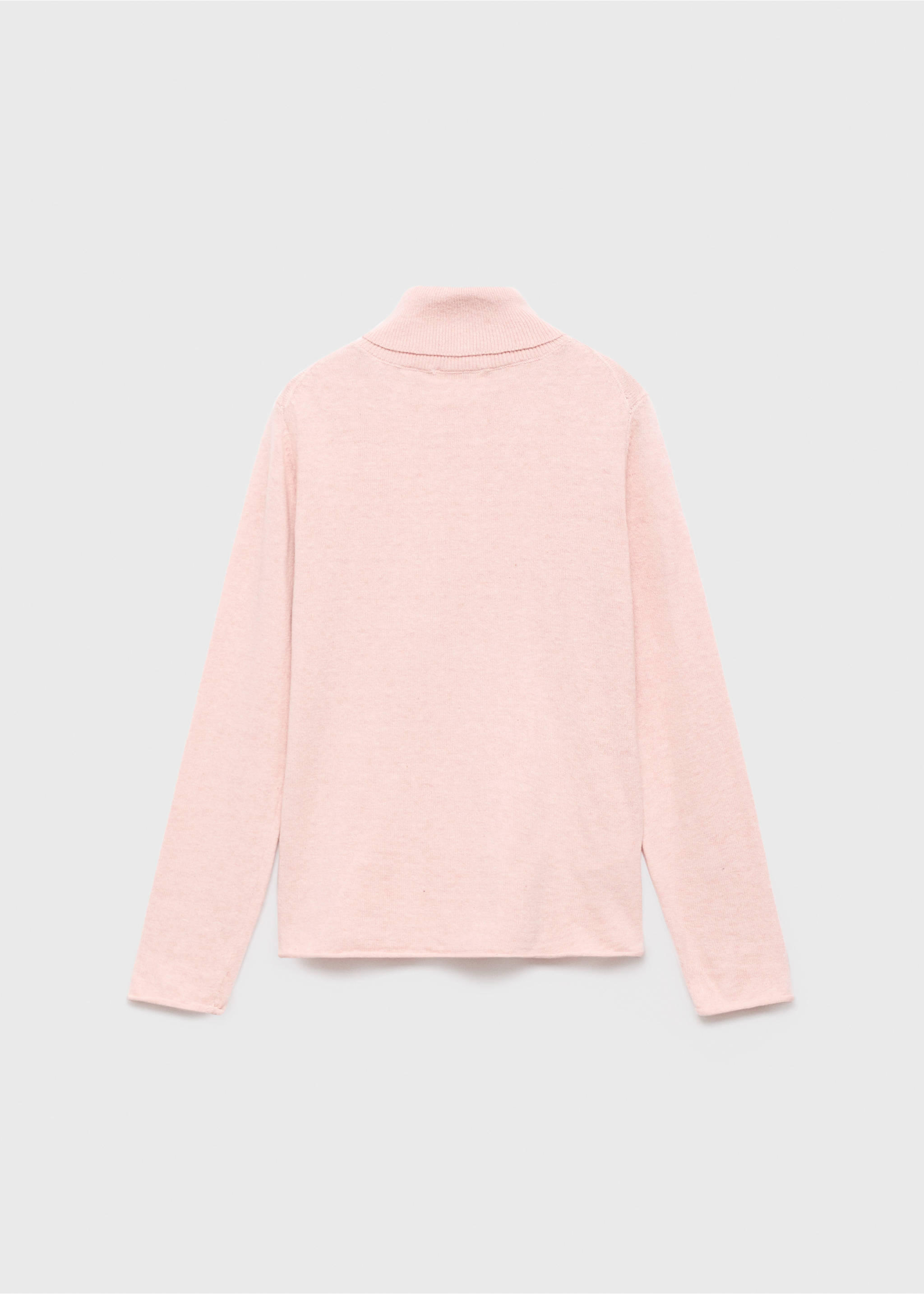 Turtleneck knit sweater - Reverse of the article, Pale Pink. Ref: 17075971-00.
