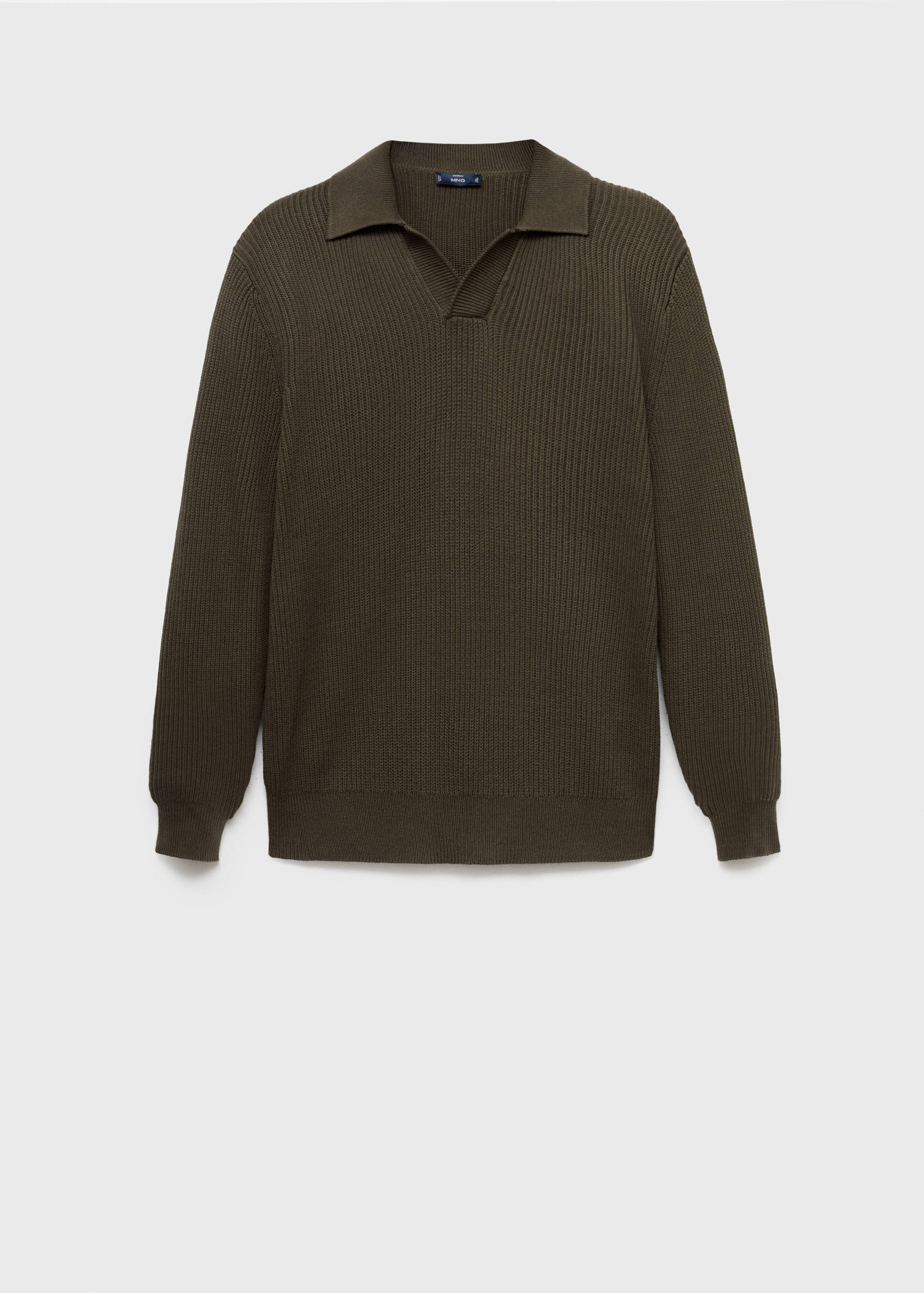 Structured cotton polo sweater - Article without model