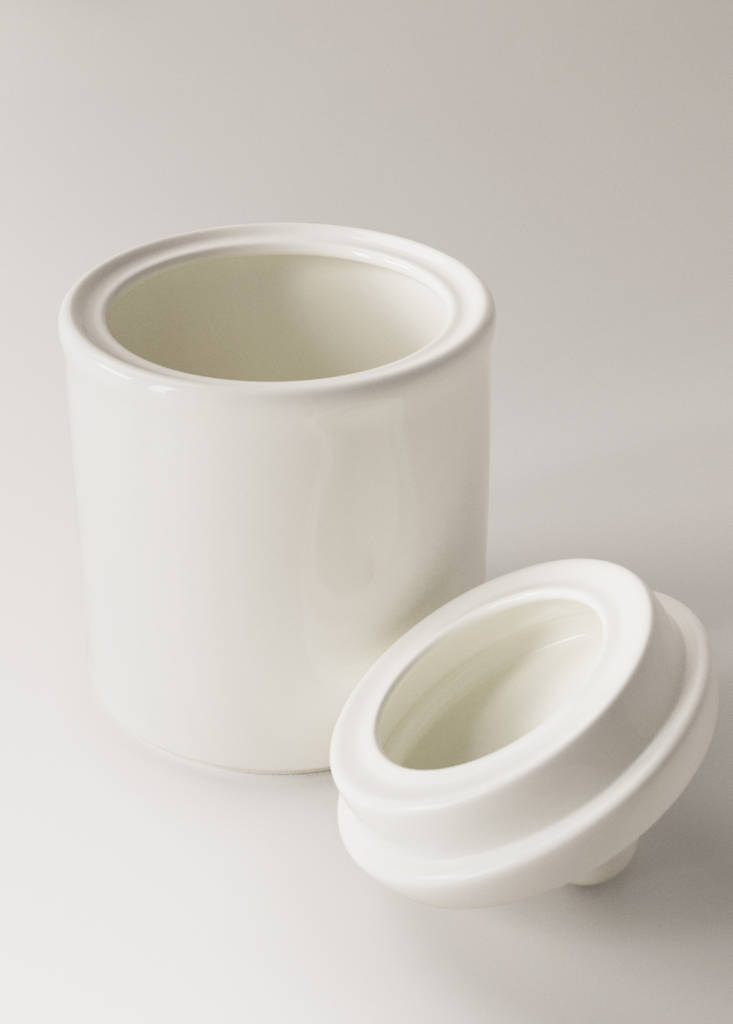 Premium ultralight bonne porcelain sugar bowl — White